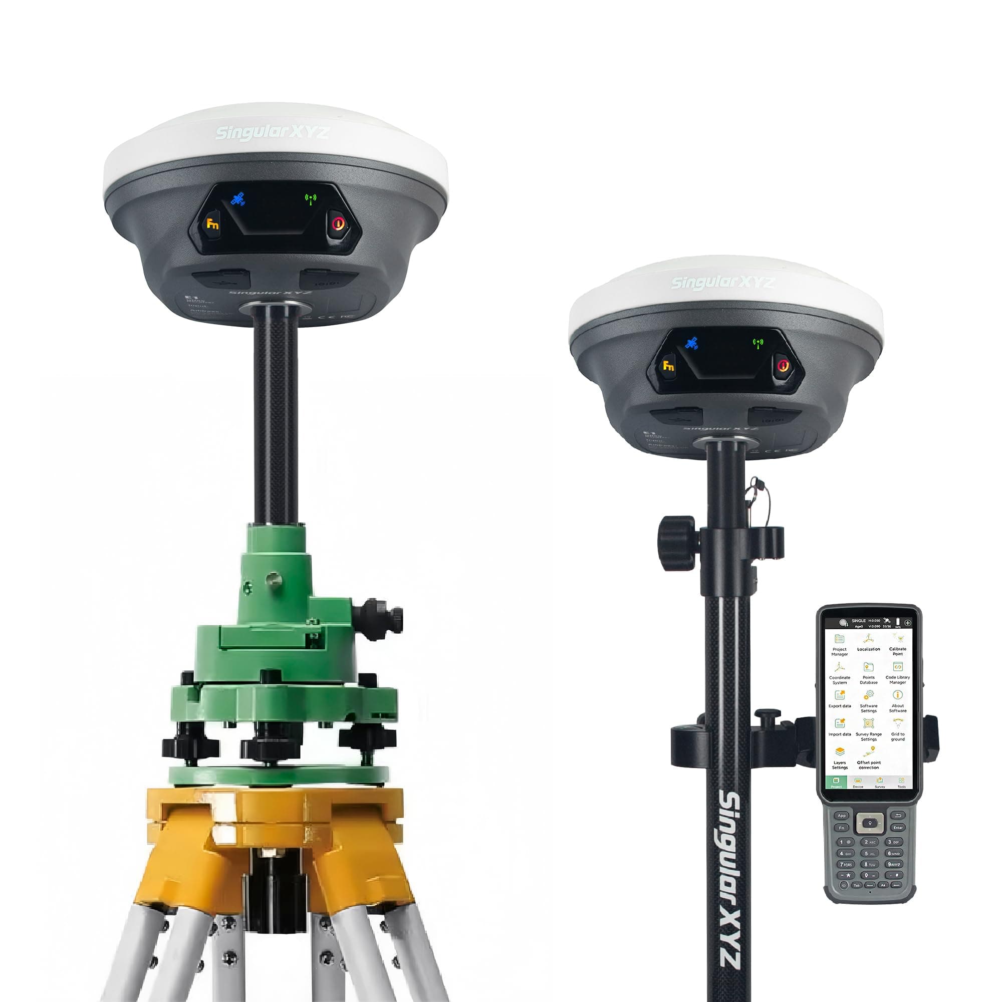 E1 GNSS IMU RTK GPS Surveying Equipment Rover and Base Handheld Collector and Survey Software, 1408 Channels, 1cm Accuracy