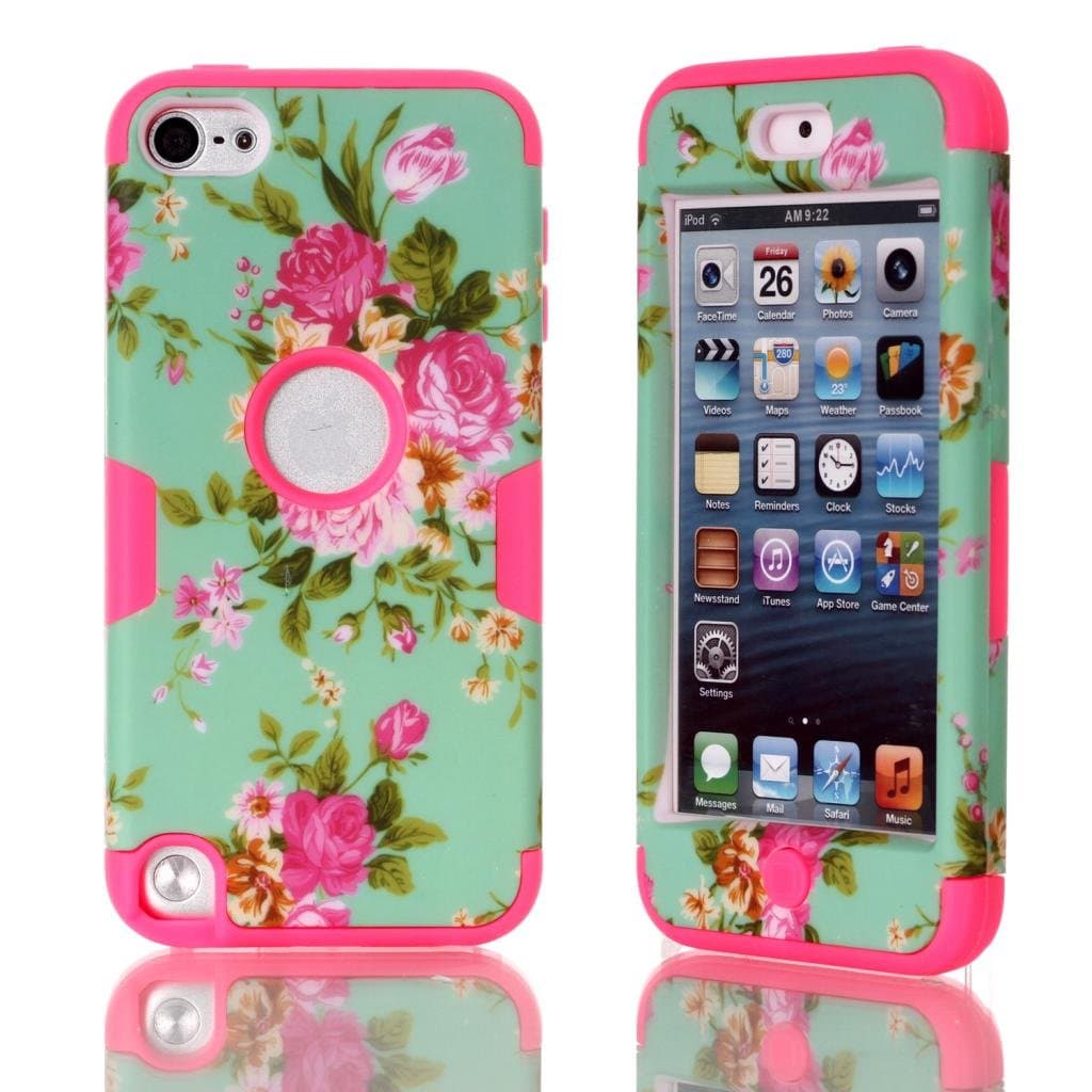 iPod Touch 5,Canica#02 Touch 5 cases,Case for Touch 5 Case 3in1 Beautiful Flowers Picture Hybrid Cover Case Suitable Fit For iPod Touch 5th Generation 003