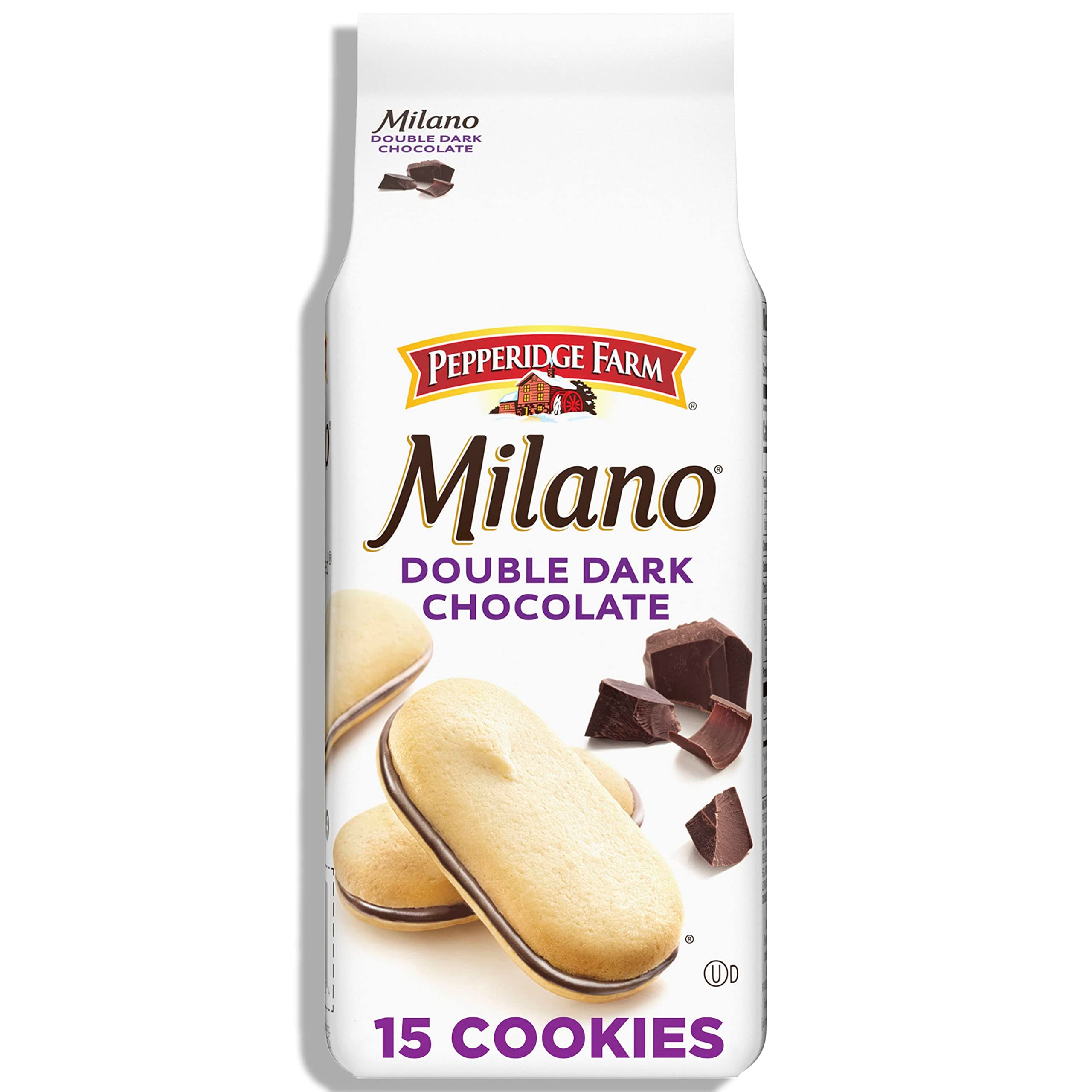 Milano Double Dark Chocolate Cookies, 7.5 OZ Bag (15 Cookies)