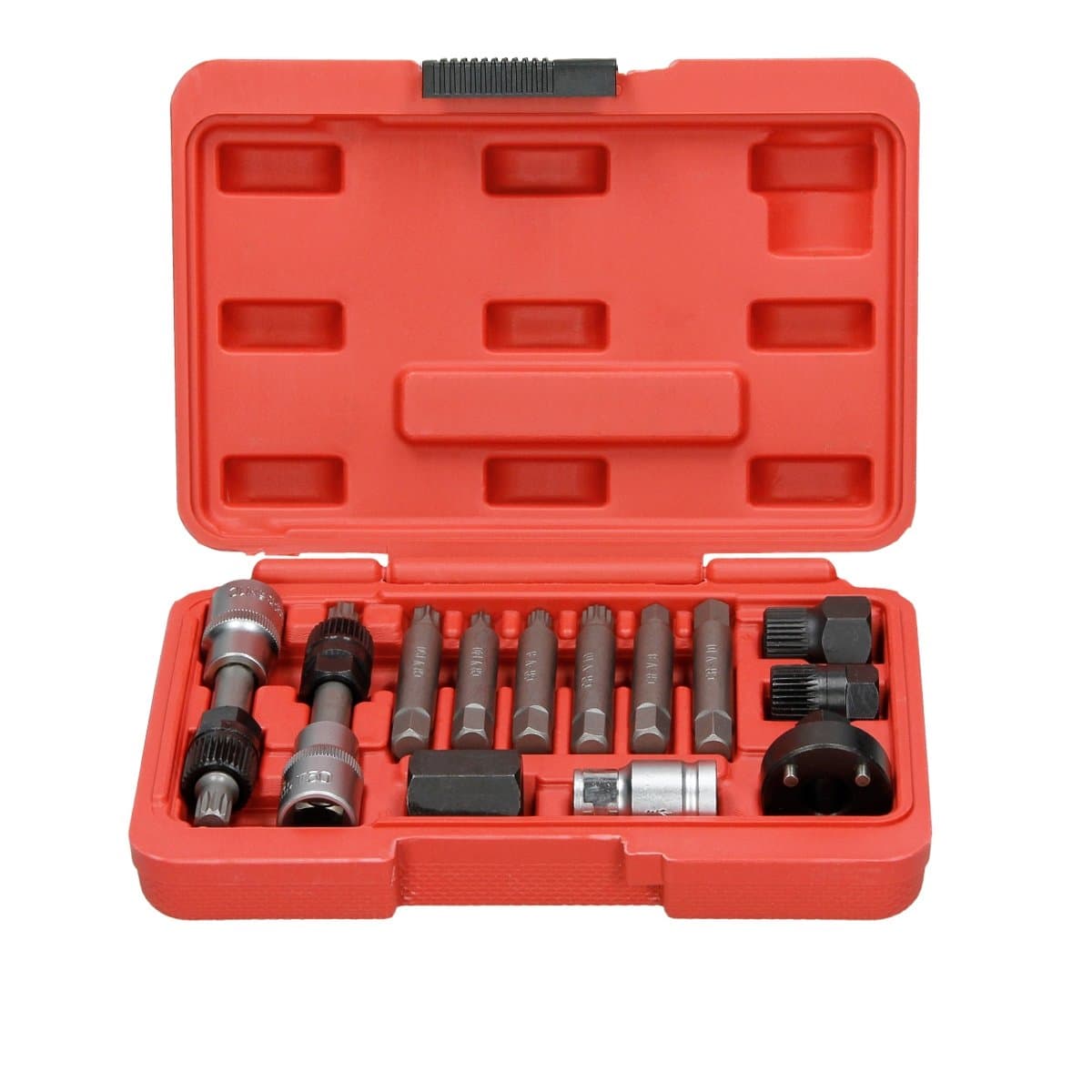 ECD Germany Set of 13 Pieces Alternator Pulley Repair Removal Kit Freewheel Remover Universal