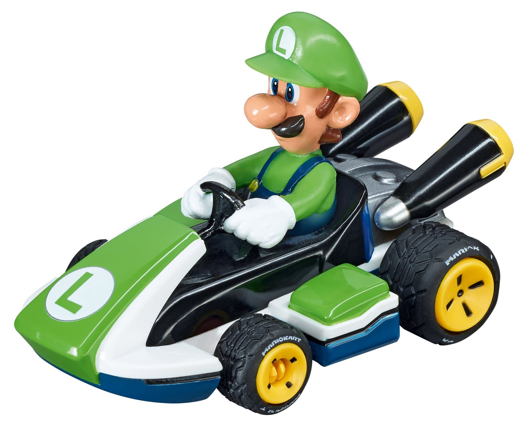 64034 Mario Kart - Luigi 1:43 scale analog slot car vehicle for GO!!! electric and battery slot car racing track sets
