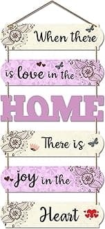 Artvibes Home Quote Decorative Wall Art MDF Wooden Wall Hanger for Livingroom|Bedroom|Home Décor|Office|Café|Gift(WH_6606N), Set of 6