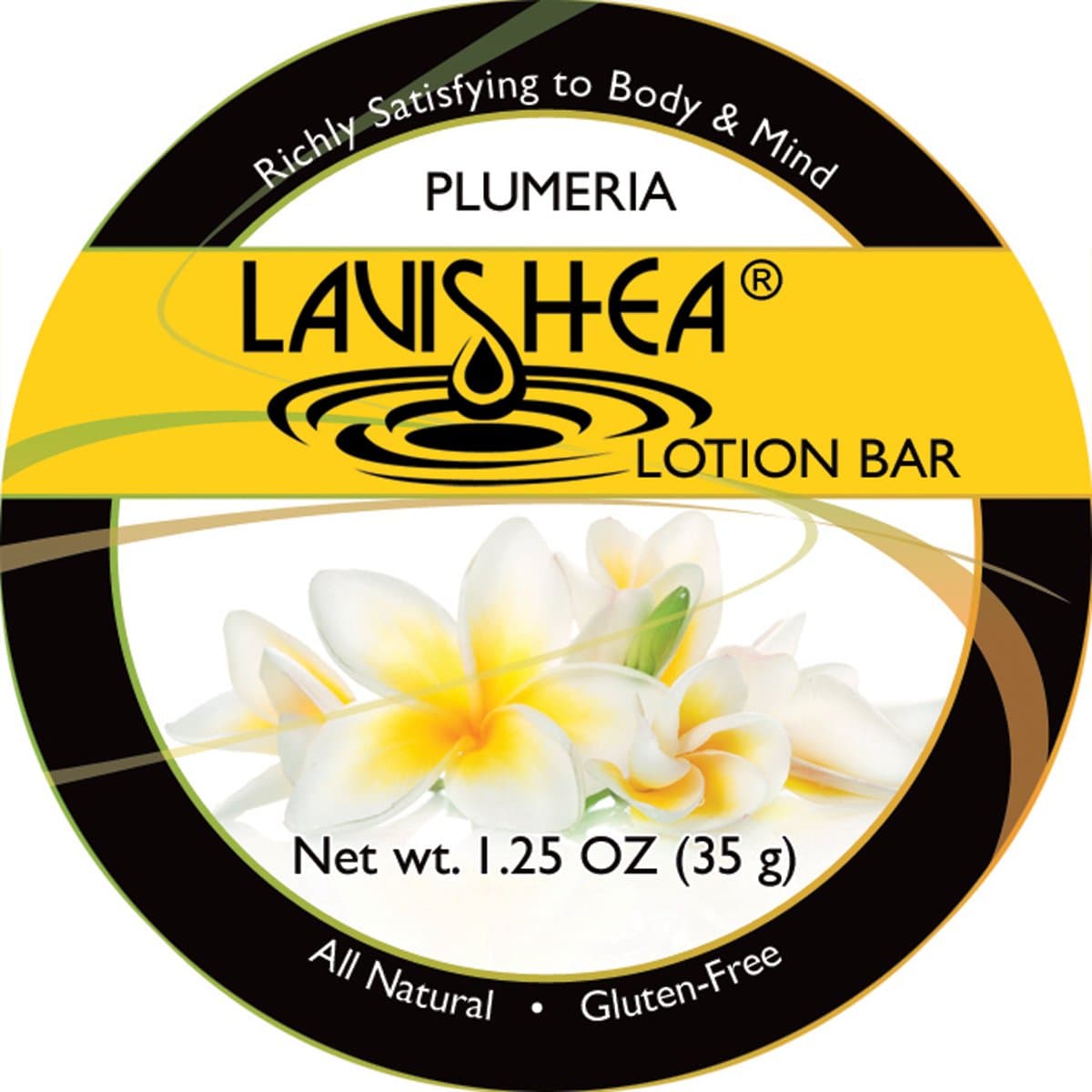 LaviShea Lotion Bar, Plumeria, 1.25-Ounce