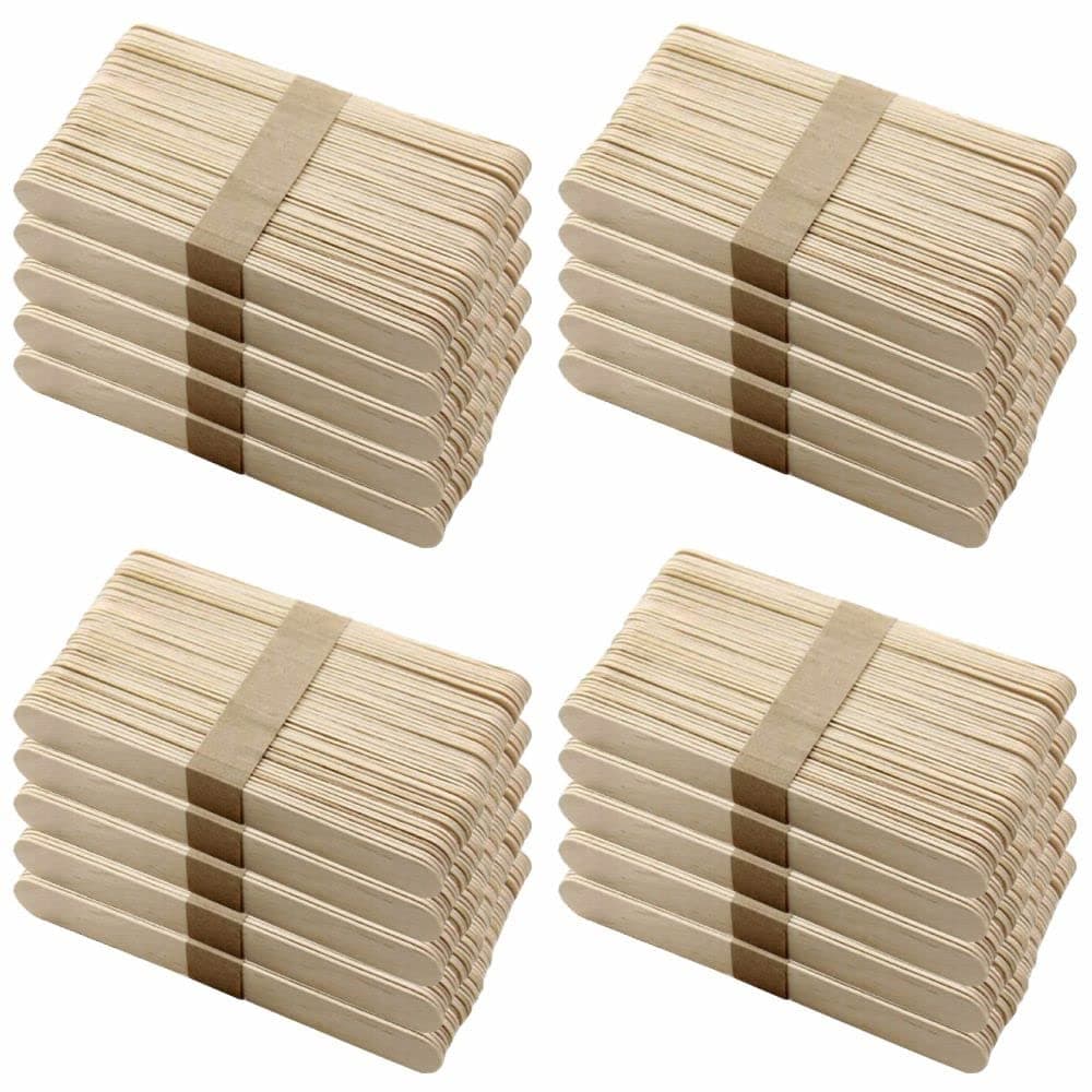 1000 Natural Lollipop Sticks, Wooden Lolly Sticks, Lollipop Stick for Ice Cream & Craft Sticks for School Craft, Popsicle Sticks, Glue Spreader, Ice Cream Sticks Kids Craft Popsicle