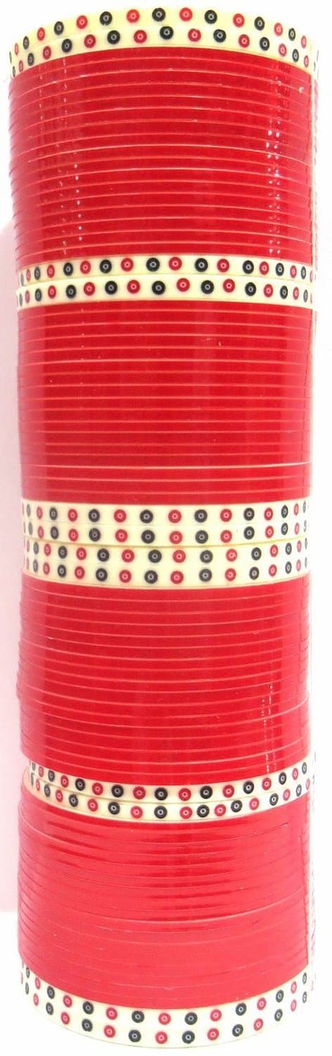 Indian Plain Red Colour Punjabi Suhaag Chura Bangles Set for Women