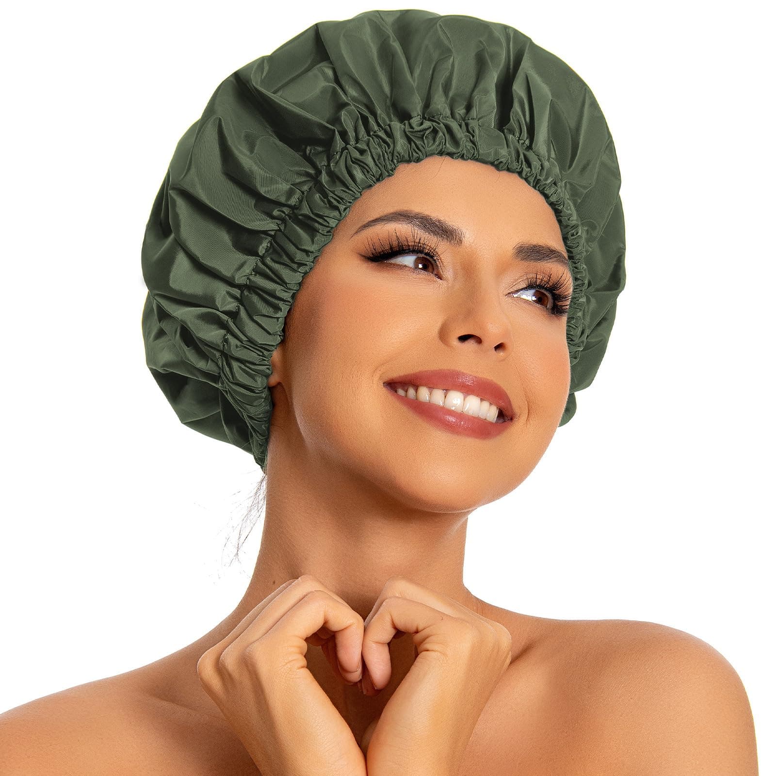 Shower Caps For Women Reusable Waterproof