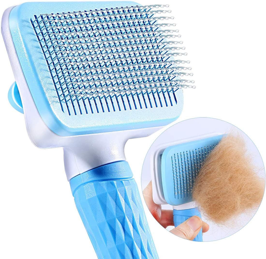 Pet Supplies Comb For Dogs Pet Cat Fur Hair Grooming Cat Comb Dog Hair Shedding Hair Tool Brush Products For Animals Self Cleaning Slicker Brush for Dogs and Cats