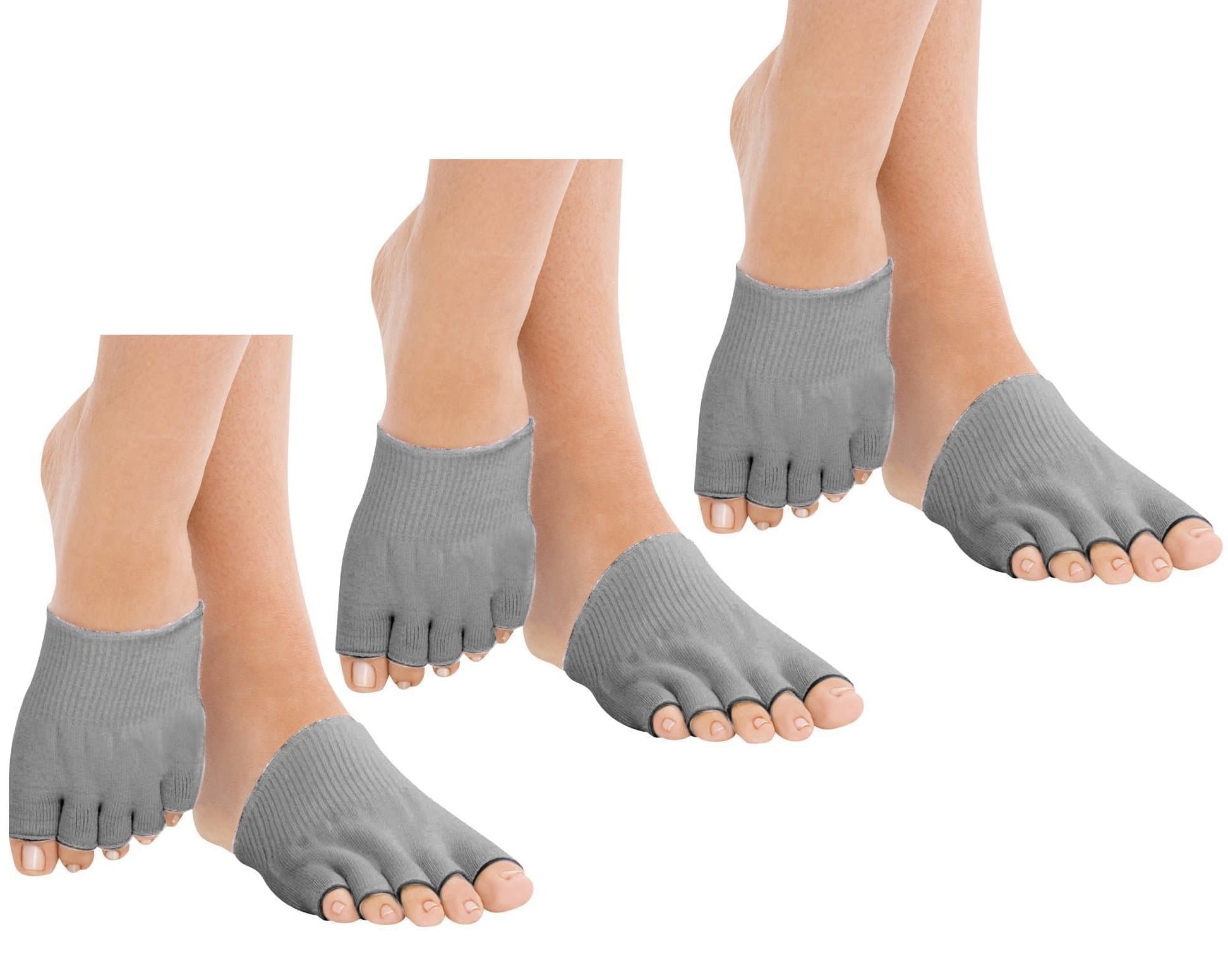 TASOM Toe Gel Compression Socks Moisturize Soften Foot Therapeutic Toes Feet Skin Moisturizing Pedicure Pain Relieving Toes Spacer Separator Spreaders Sock Helps Hammer Toe