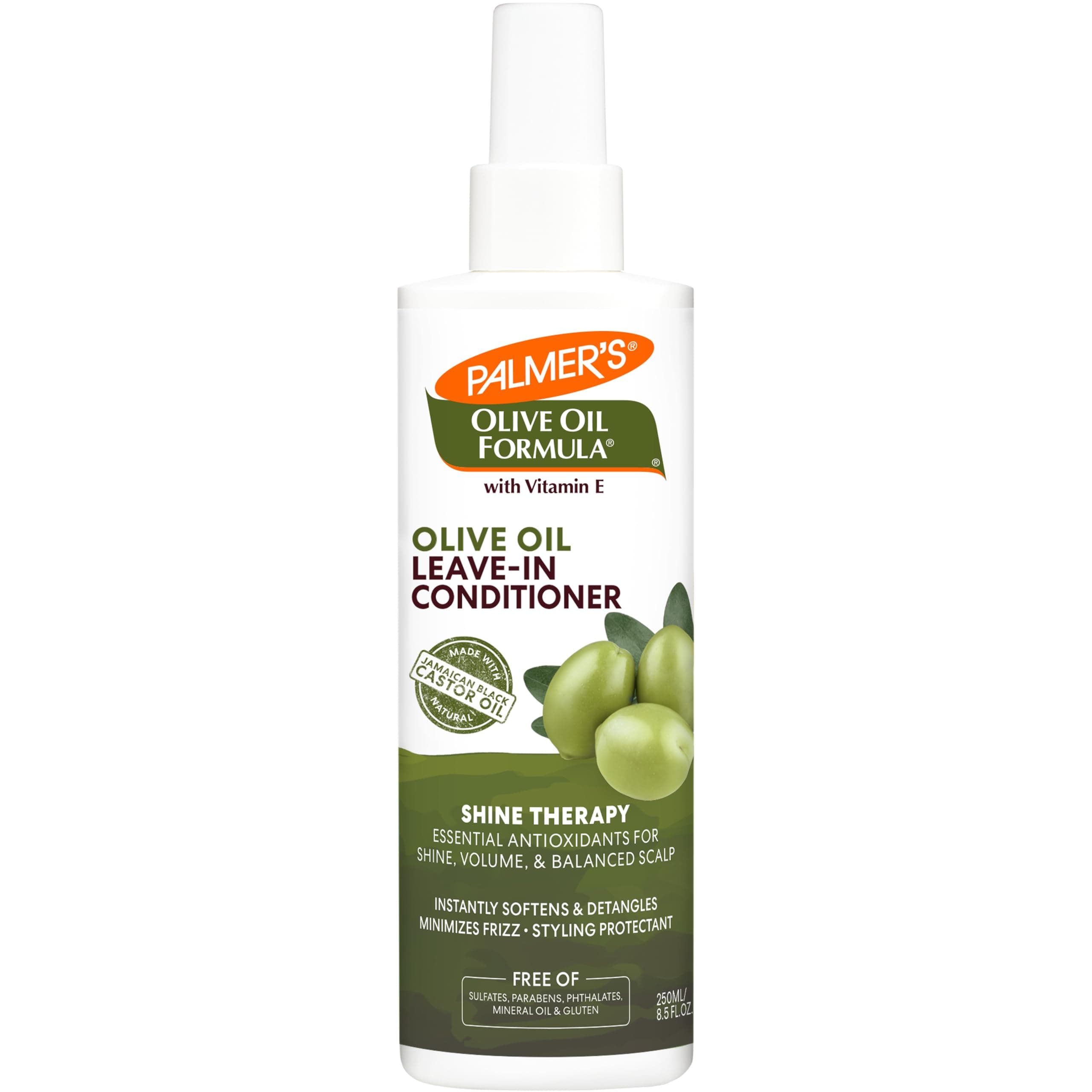 Olive Oil Leave-In Conditioner Spray For Minimized Frizz, Balanced Scalp, Shine - 250Ml,1 Count