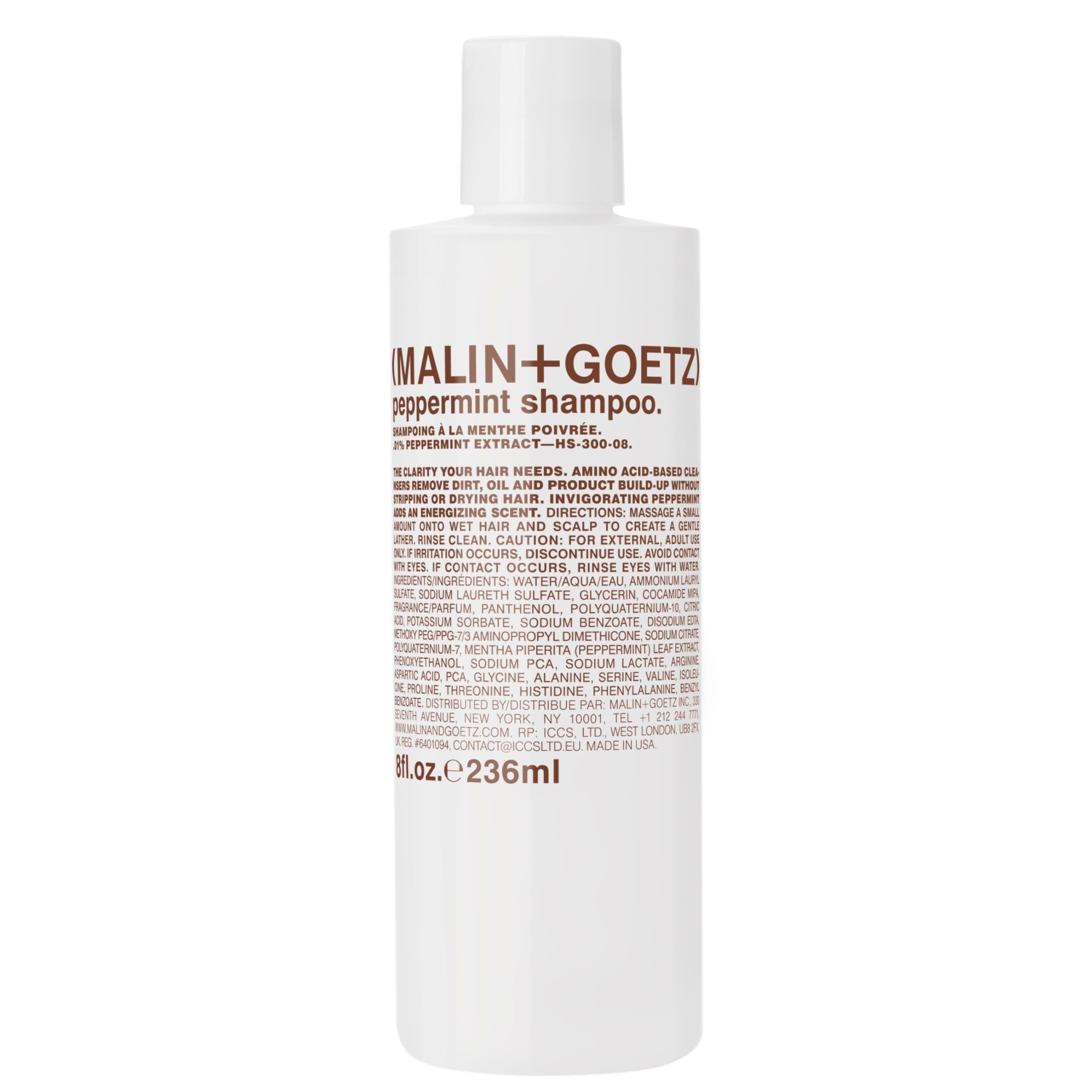 MALIN+GOETZ Malin + Goetz Peppermint Shampoo, 8 Fl. Oz. - Men & Women Clarifying Shampoo, Natural Hair Shampoo to Cleanse & Hydrate, Scalp Shampoo Treatment for All Hair Types, Vegan & Cruelty-Free