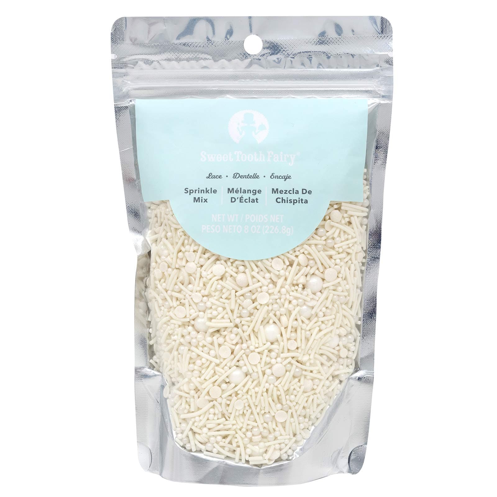 American Crafts Sweet Tooth Fairy Born To Sparkle Bulk Sprinkles 8Oz-Lace Mix