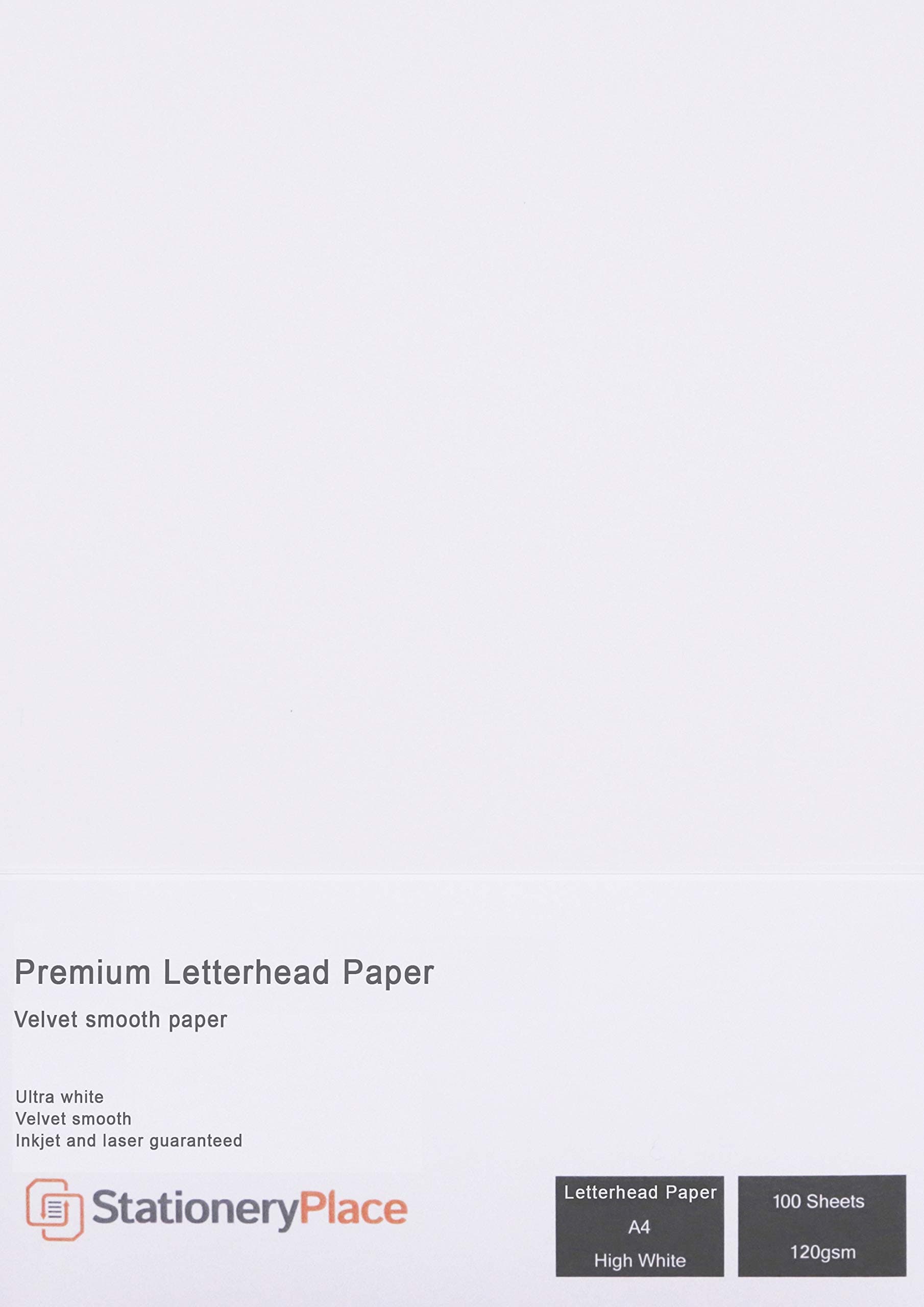 Stationery Place Premium Letterhead Paper Business Paper 120 GSM A4 100 Sheet Pack