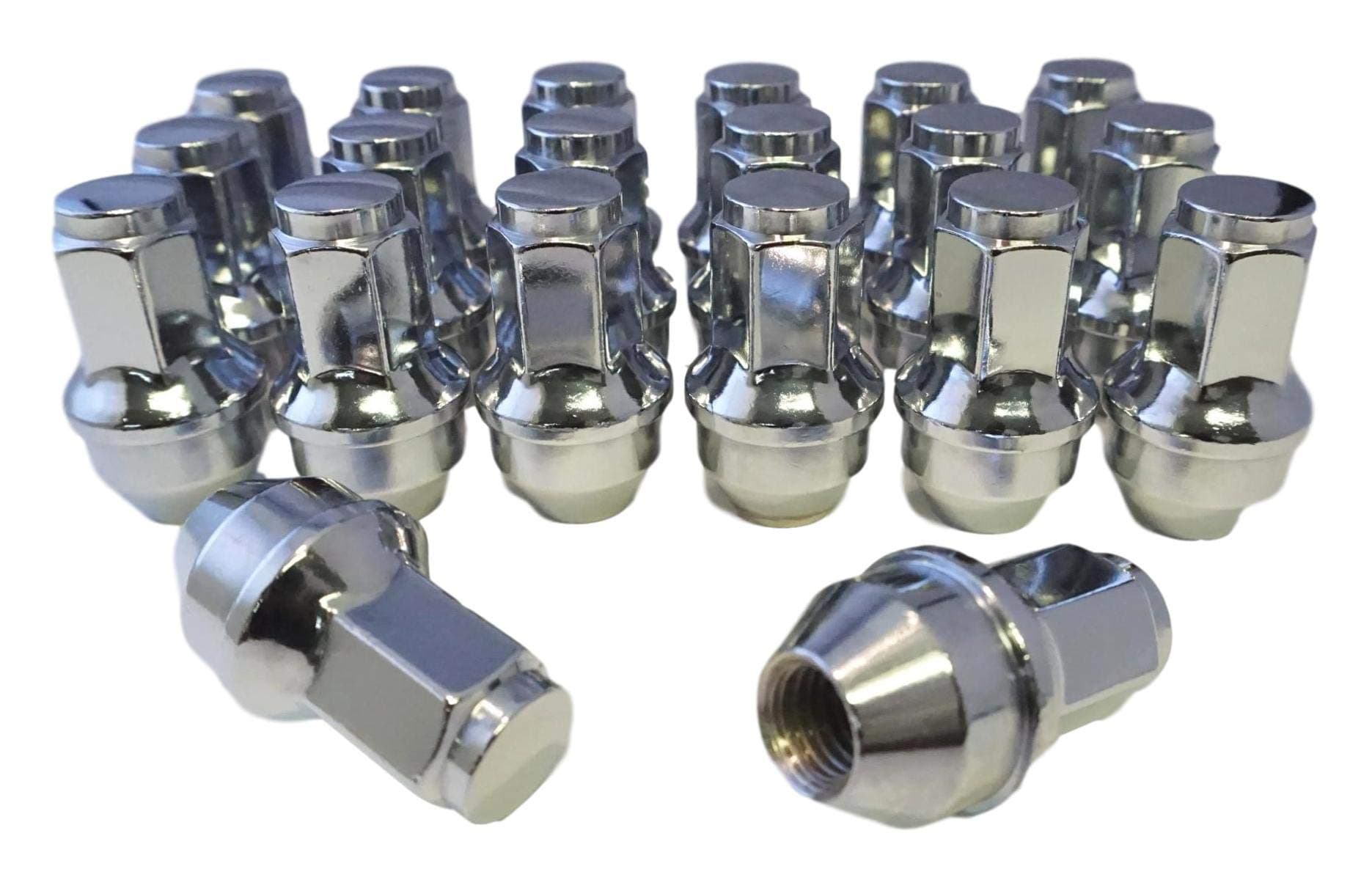 Set of 24 14x2.0 One-Piece Chrome OEM Factory Style Lug Nuts for 2000-2014 Ford F-150 F150 Expedition Lincoln Navigator Factory Stock Wheels