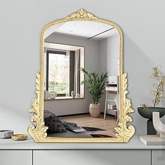 Vintage Small Arched Mirror, 20 * 16in Wall Mounted Vanity Mirror for Living Room, Bedroom, Bathroom, Entryway, Porch, Home and Dormitory, Versatile, Easy to Install, Space-Saving