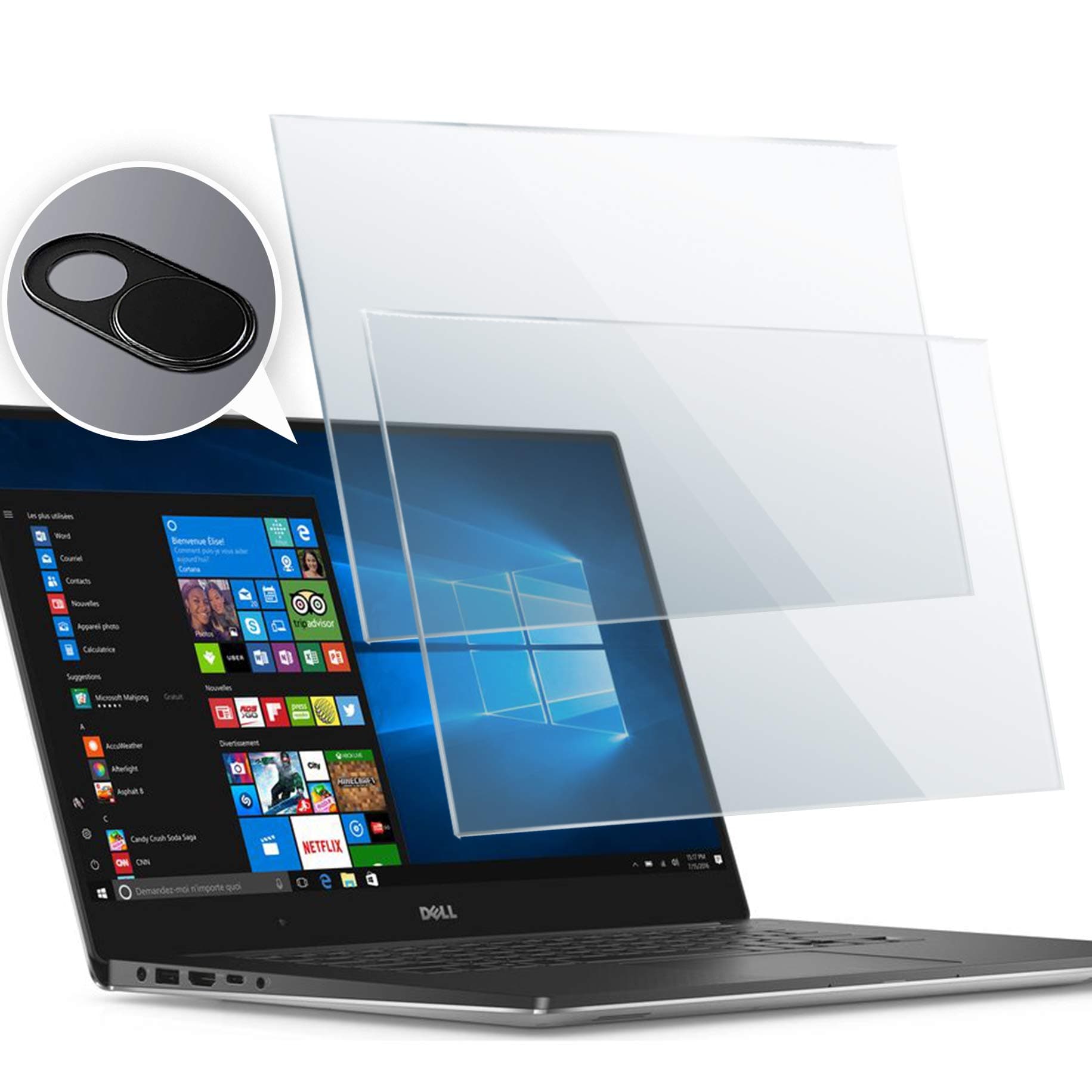 Homy Screen Protector [2-Pack] 14.0 inch Widescreen Laptop. Bonus: WebCam Cover. Include: 1x Matte & 1x Glare Crystal Clear Computer Display Size: 6 7/8 x 12 3/16. Compatible Any Raised Bezel Notebook