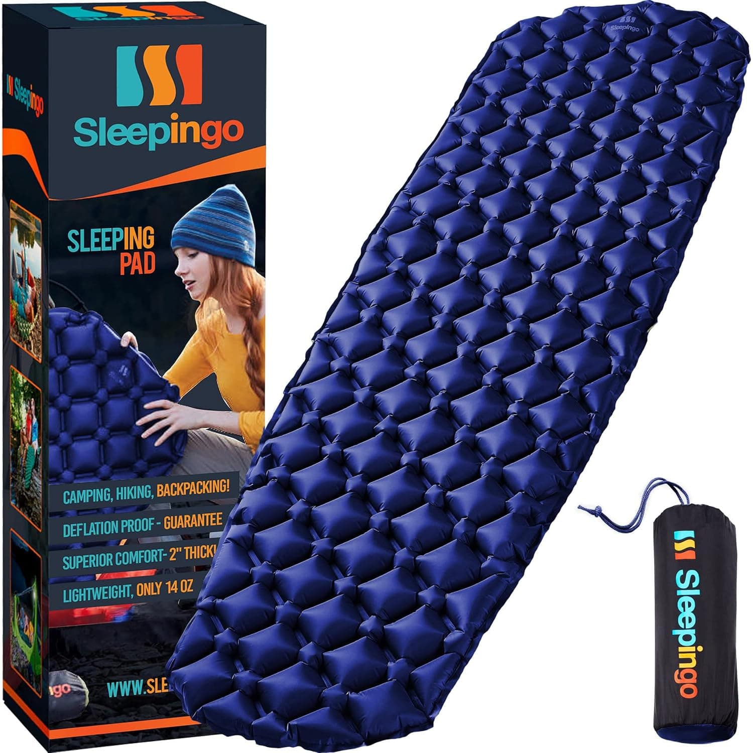 Sleepingo Ultralight Sleeping Mat - Inflatable & Compact Camping Air Mattress...