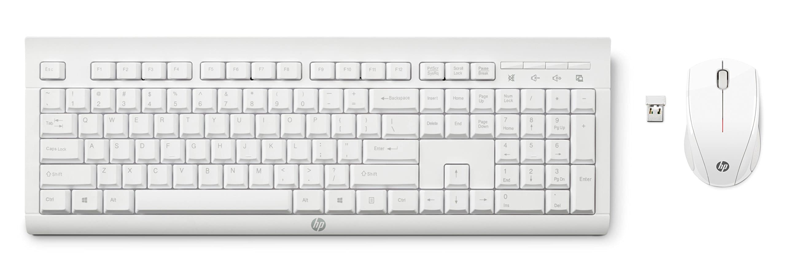HP C2710 White 2.4 GHz USB Wireless Keyboard & Wireless Mouse Combo