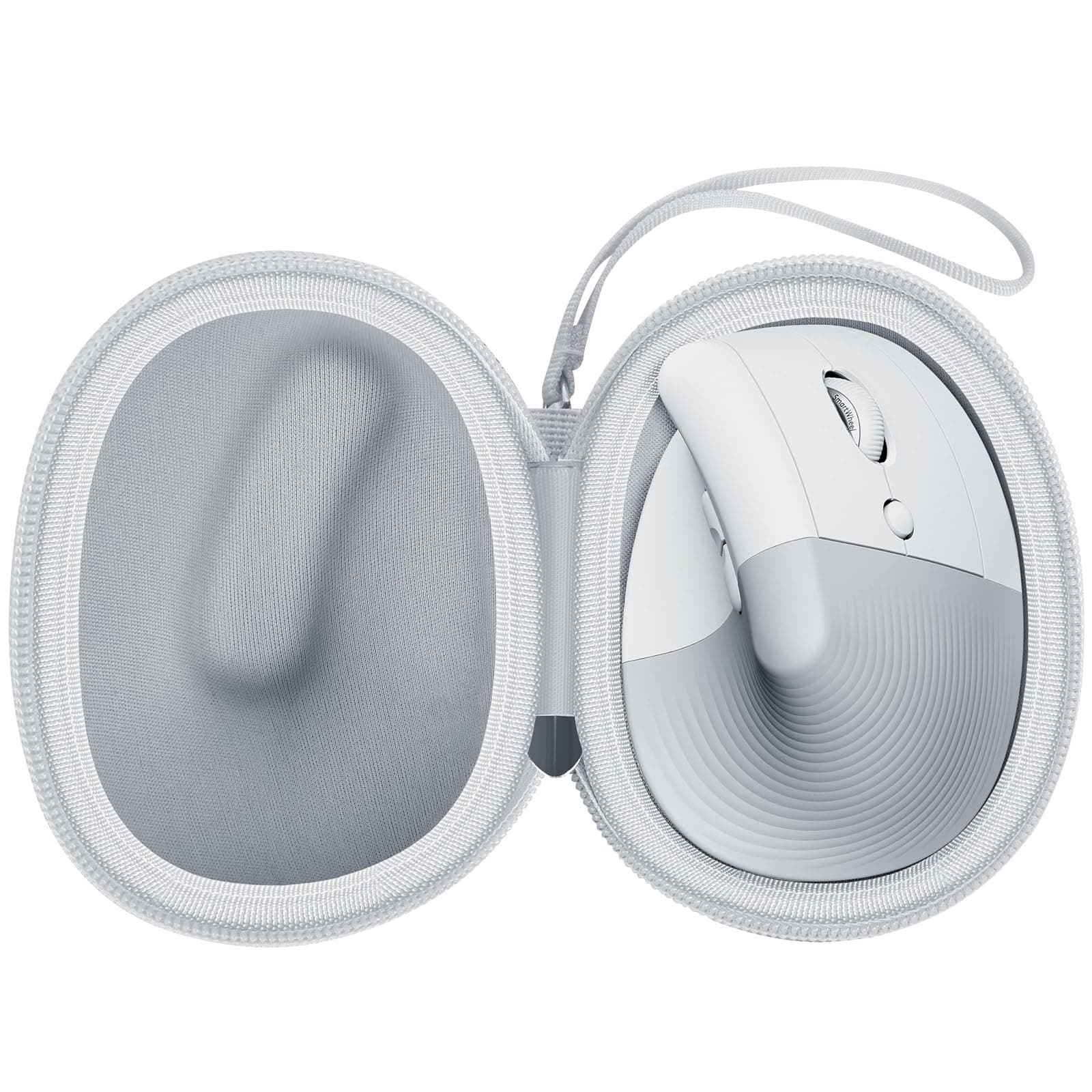 Case for Logitech Lift Vertical Ergonomic Mouse, Travel Carrying Holder Storage Box for Logi Wireless Bluetooth Cordless Upright Mouse - Bag Only (Grey)