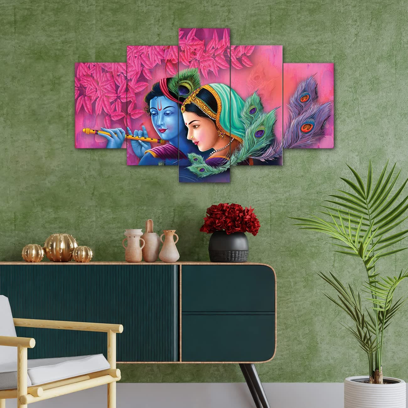 perpetual Paintings for Wall Decoration - Set Of 5, 3d Scenery Wall Painting for Living Room Large Size with Frames for Wall Decor and Home Decoration, Hotel, Office (75 CM X 43 CM) K5