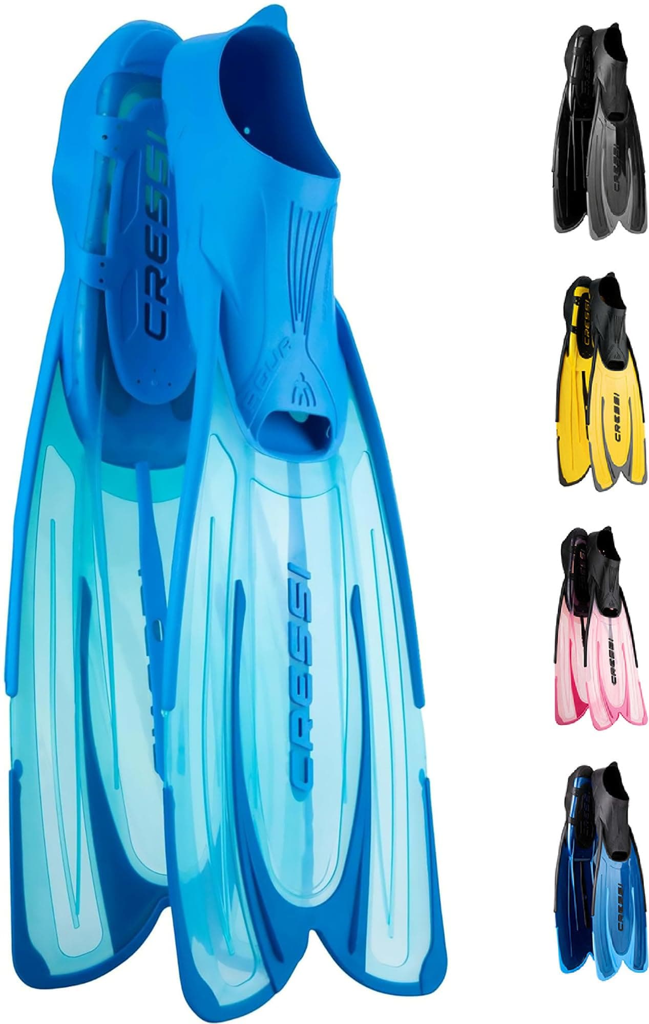 Agua Fins Premium Self Adjusting for Diving, Apnea, Snorkeling and Swimming