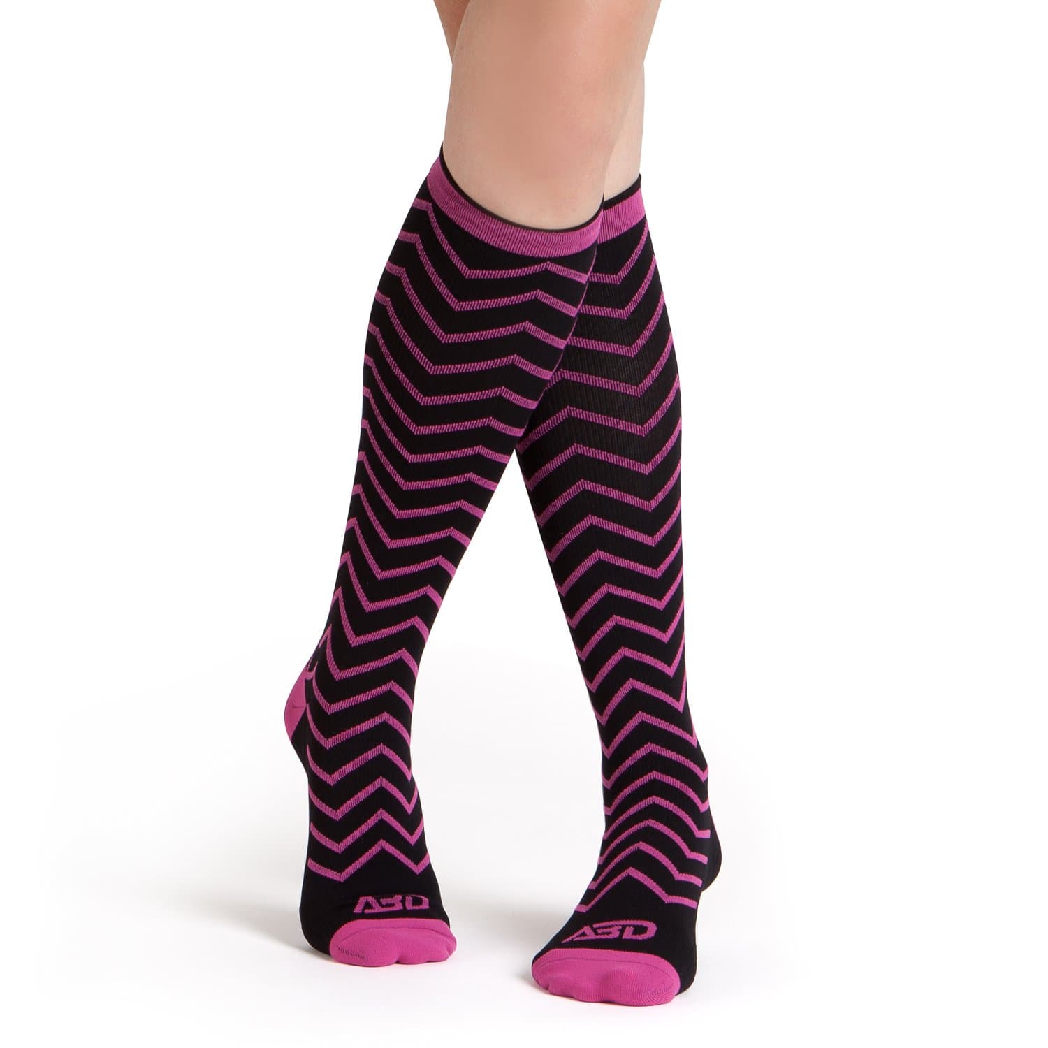 Premium Women's Compression Socks in a Fun Chevron Print. 15-20 mmHg ON SALE NOW!