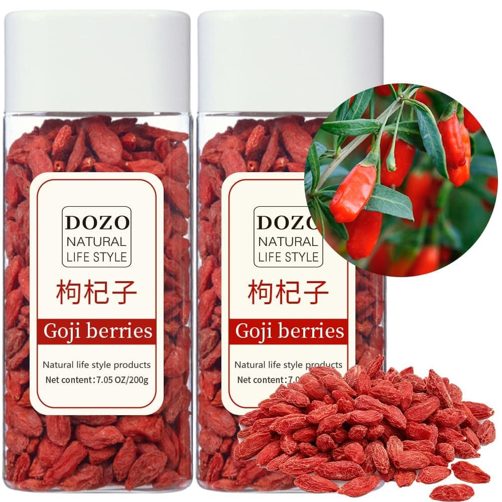 DOZO Goji Berries Premium Wolfberry |Sun-Dried Goji Berry, Extra Large Great Food for Snack＆Smoothies Non-GMO, No Additives 14.1oz/400g 枸杞子 红枸杞