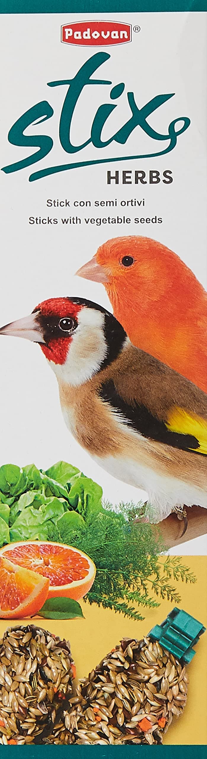 Brit Padovan Stix Herbs Canarini, Goldfinches and Canaries Complementary Food, 80 gm