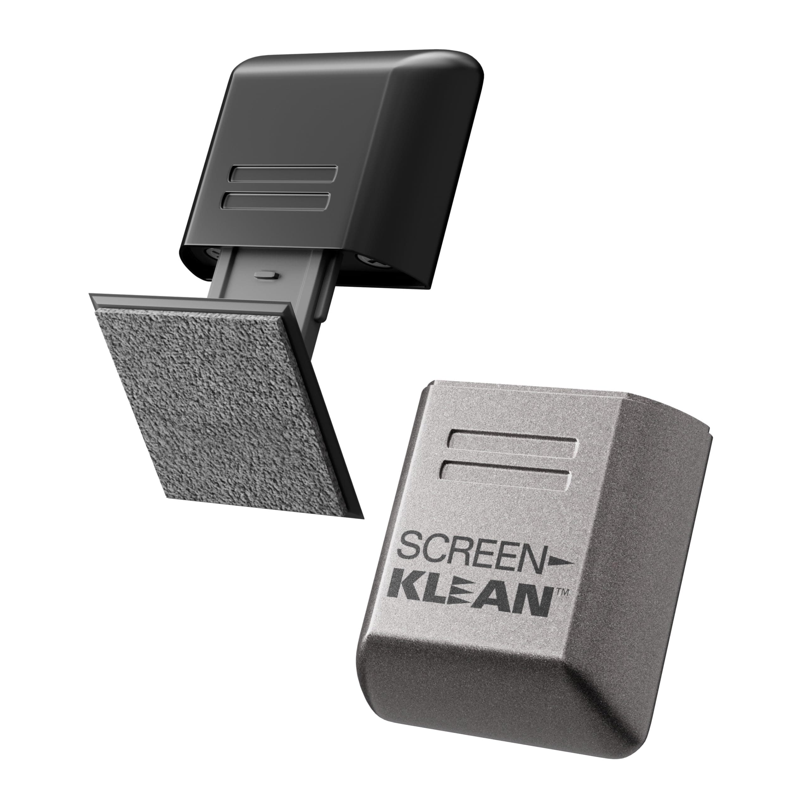 ScreenKlean Tablet Screen Cleaner, Efficient and Durable Carbon Microfiber Technology (Black Rubber & Silver Metallic)