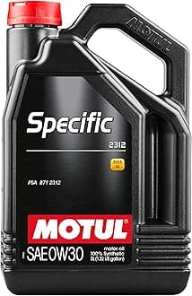 106414 | Motul Specific 100% Synthetic Car Engine Oil | Fuel Economy Lubricant Compatible With PSA Peugeot Citroën, PSA Petrol Engines, PSA BlueHDi Diesel Engines With SCR/DPF | 0W-30 | 5 Litres