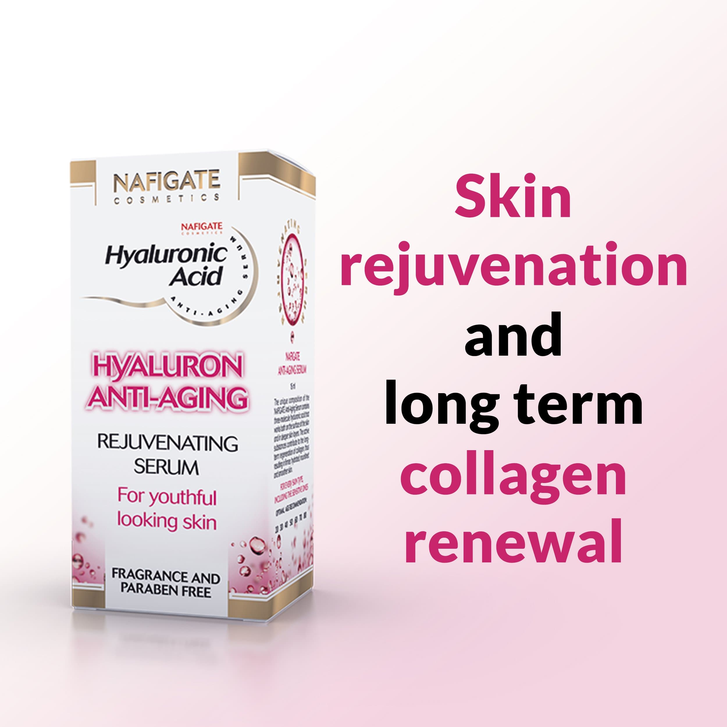 Hyaluron Anti-Aging – Rejuvenating Serum 15 ml – Anti-Aging Serum with Hyaluronic Acid for Mature Skin Contributing to the Long-Term Renewal of Collagen, Reducing Fine Lines and Wrinkles