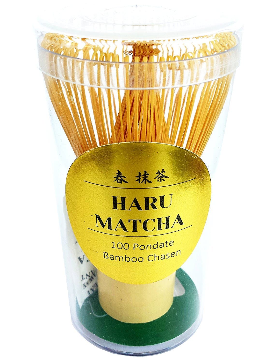 PESTICIDE FREE - Traditional Handcarved Golden Bamboo Matcha Whisk (100 Prongs)