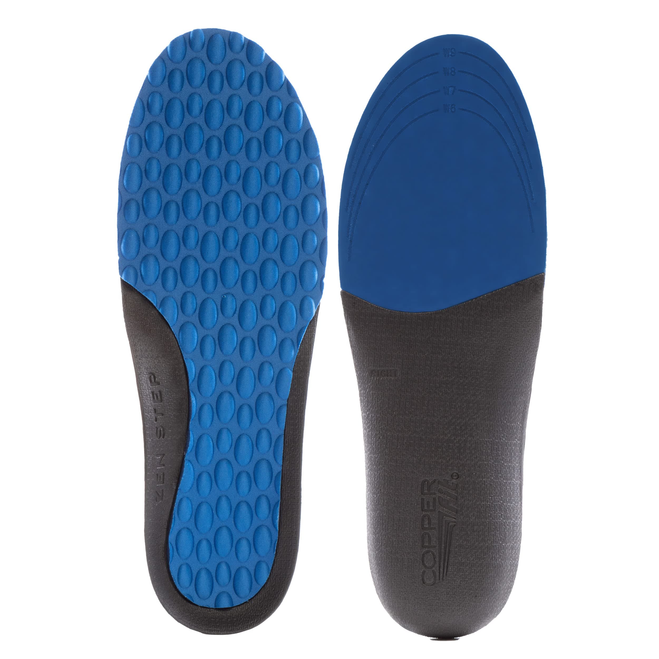 Copper Fit Men's Zen Step Comfort Insole, Size 8-14_Parent, Blue, Men's Sizes 8-14