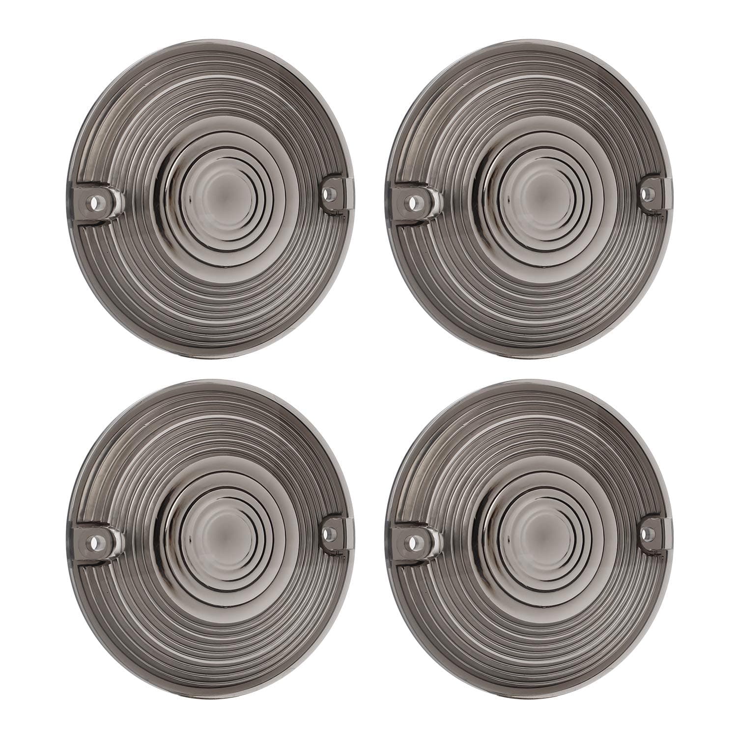 NTHREEAUTO 3 1/4 Inch Flat Smoked LED Turn Signal Lens Cover Compatible with Harley Electra Glides Road King Touring Road Glide Heritage