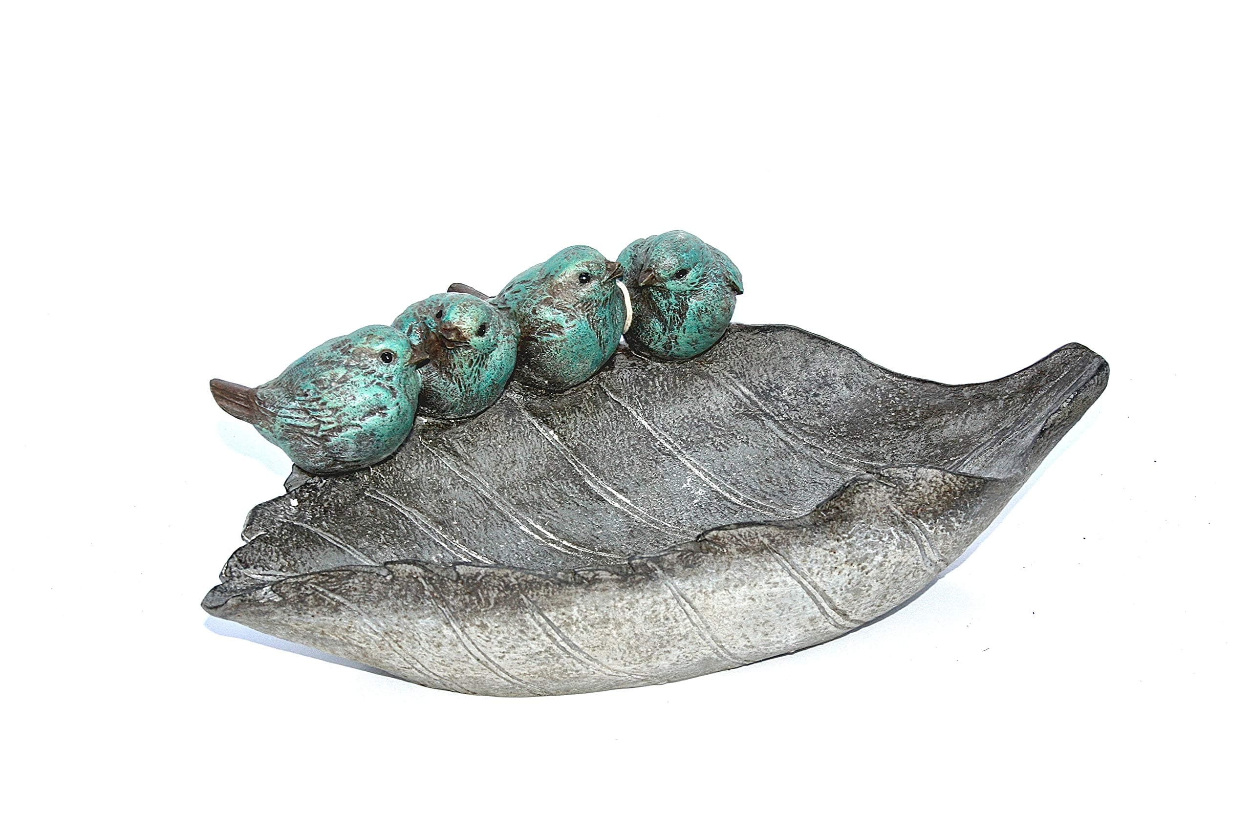 Patio and Terrace *NEW Resin Leaf Bird Feeder/Bath Garden Feature Ornament/Statue 32cm F