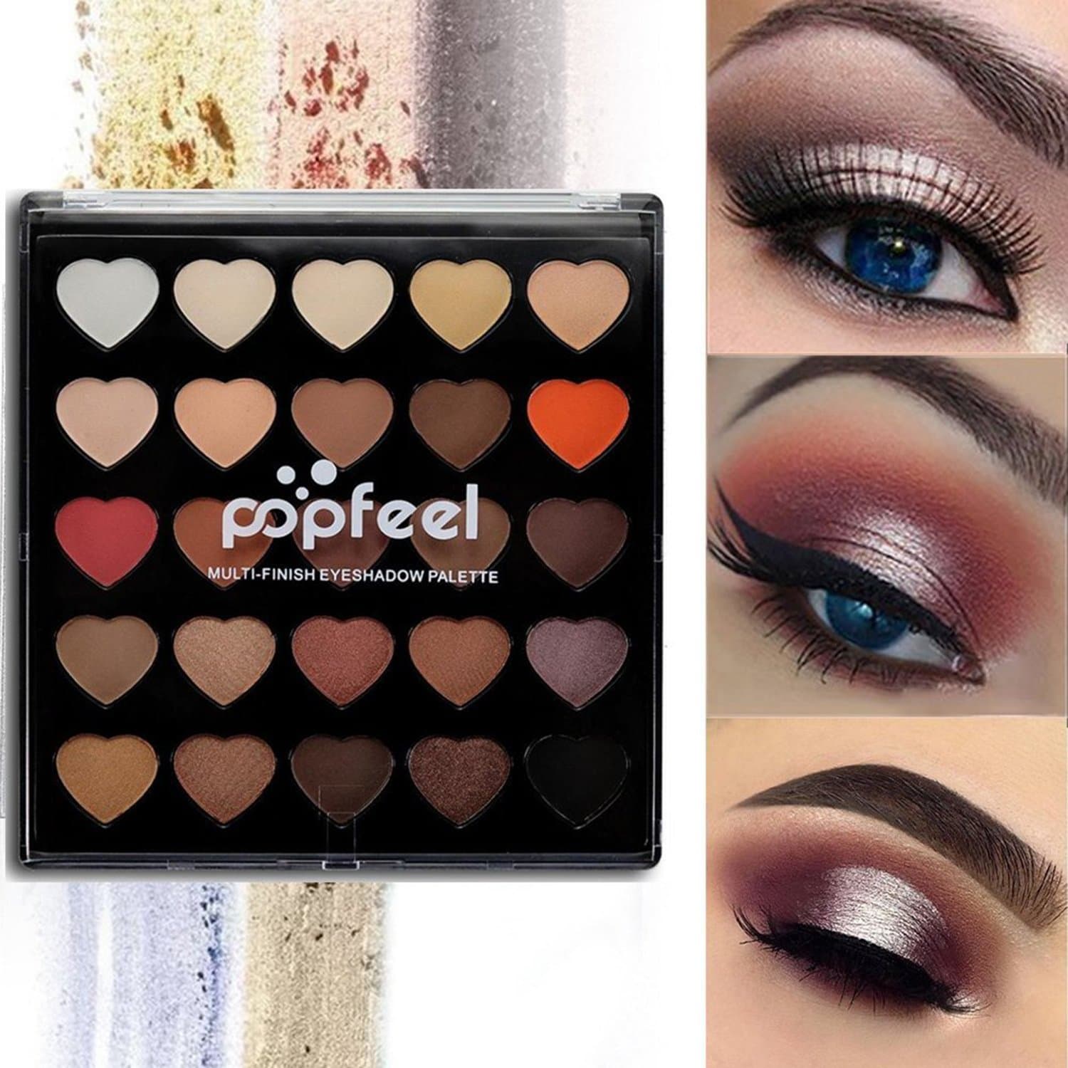 Beauty Glazed 25 Colors Eyeshadow Makeup Matte & Shimmer Palette Natural Nude Pigment Eye Shadow Pallete Set Long Lasting Waterproof Smokey Professional Cosmetic Kit Make Up Collection