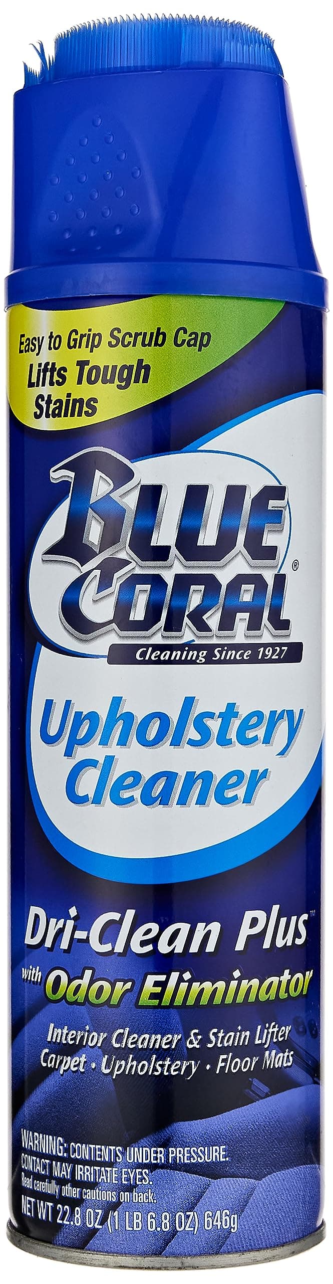 Blue Coral DC22 Upholstery Cleaner Dri-Clean Plus with Odor Eliminator, 22.8 oz. Aerosol