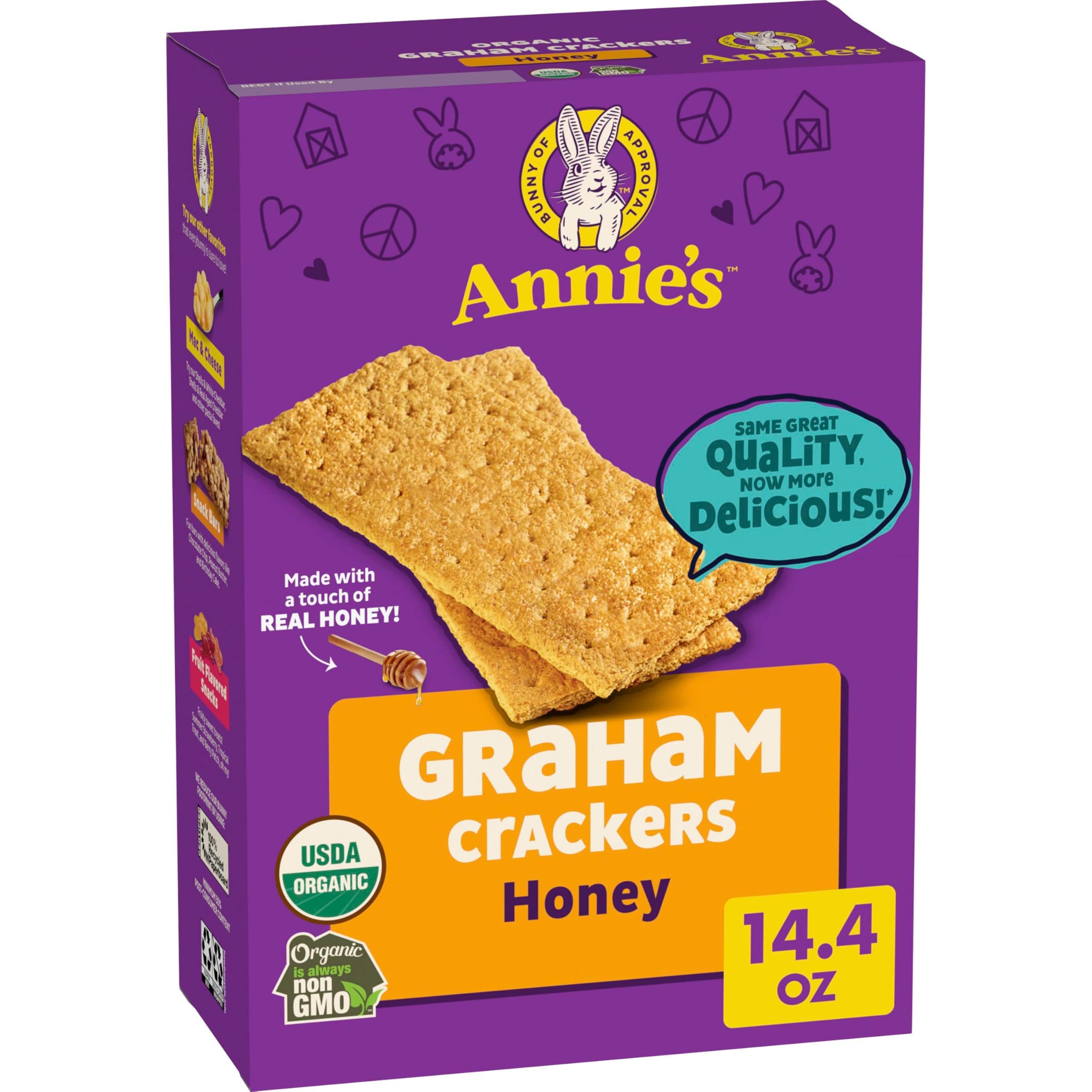Annie's Organic Honey Graham Crackers, Made With Whole Grain, 14.4 oz