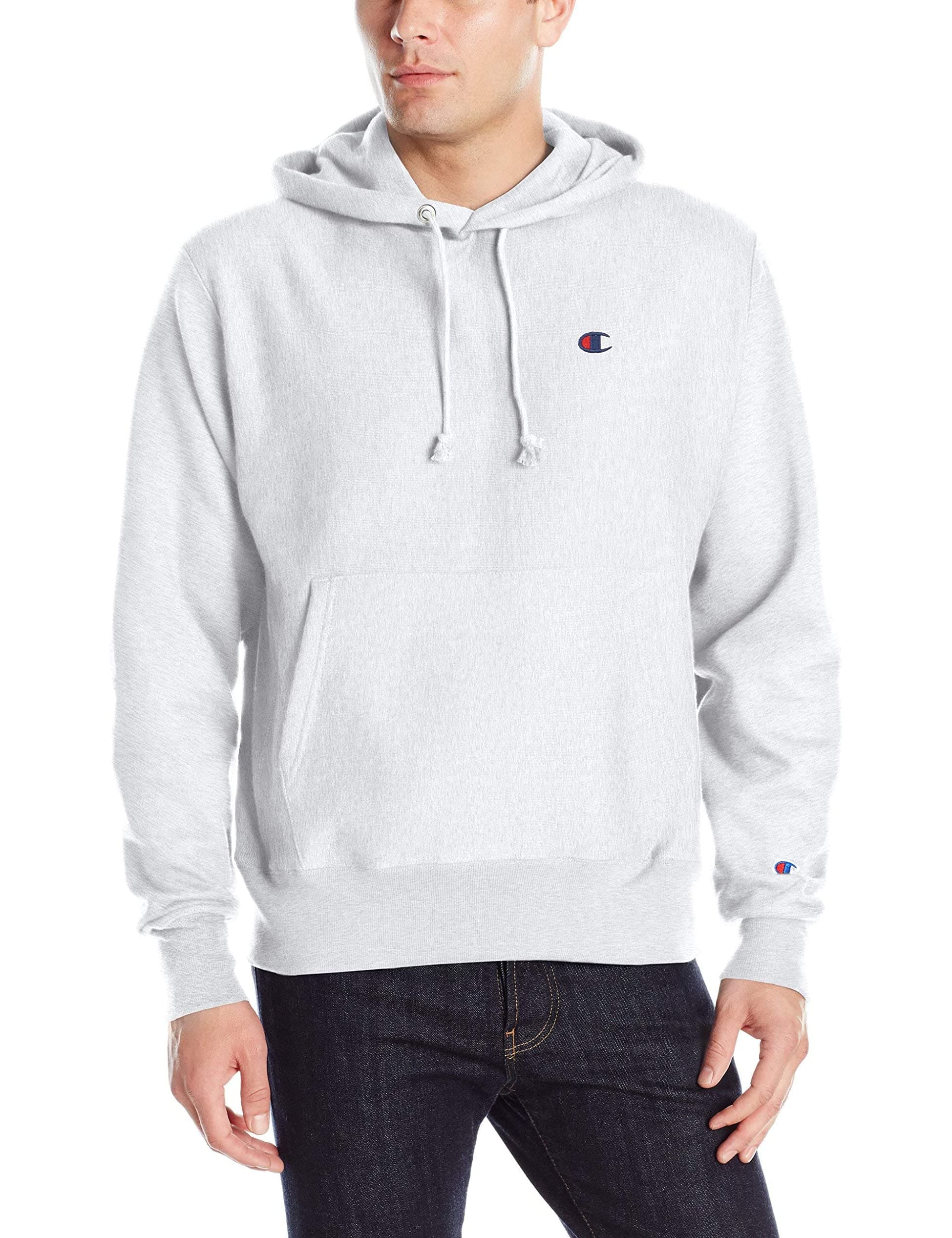 Champion mens Reverse Weave Pullover, Left Chest CHooded Sweatshirt