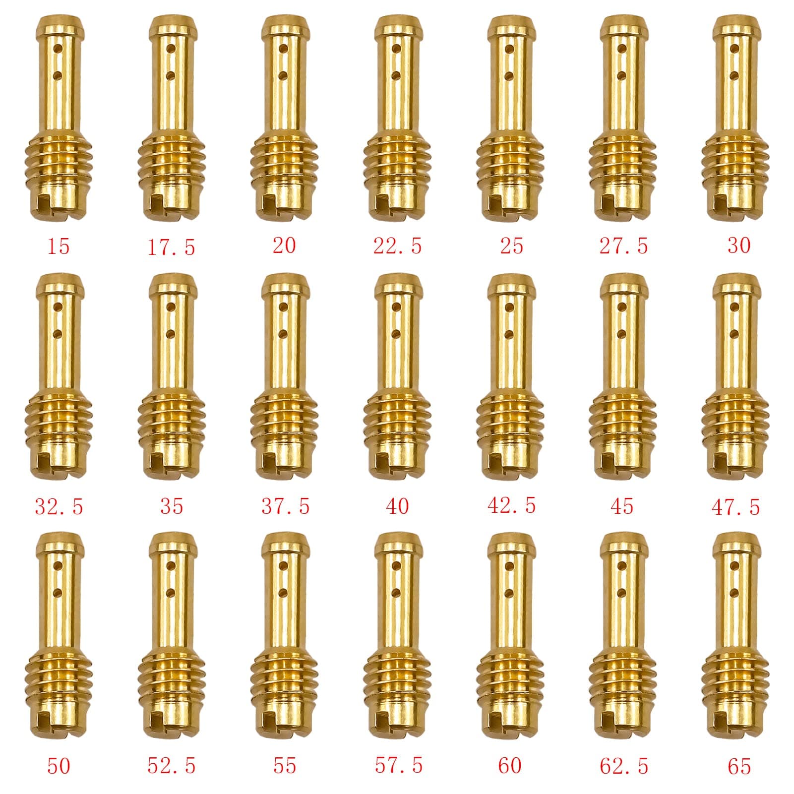 21x pilot jet 8 Bleed Holes for MIKUNI VM/TM/TMX VM22/210 AX100 EN GN TZR TMS Carburetor Jet Kit 15-65