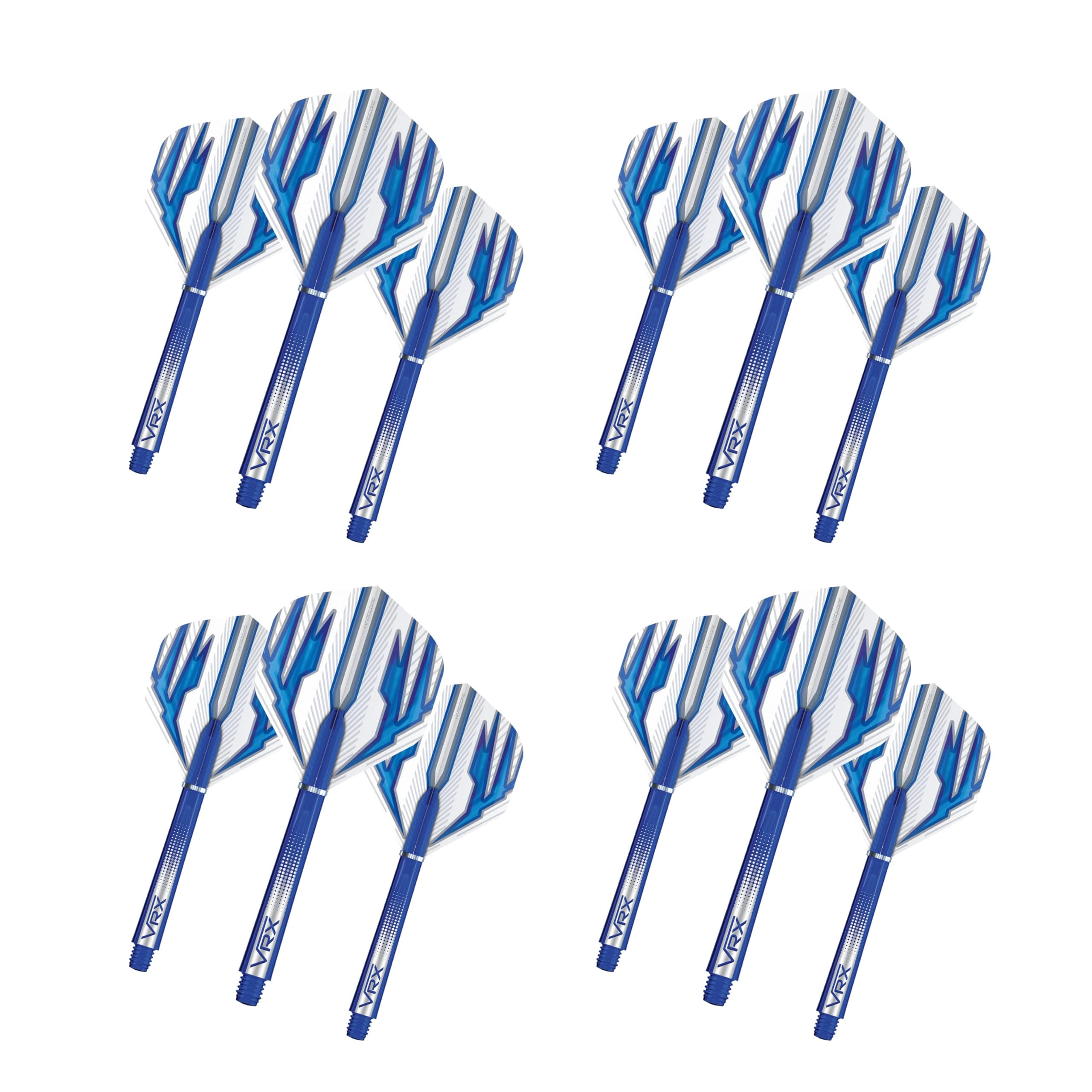RED DRAGON Dart Flight & Stems Combo - 4 sets of Standard Flights and 4 sets of Medium VRX Stems Per Pack