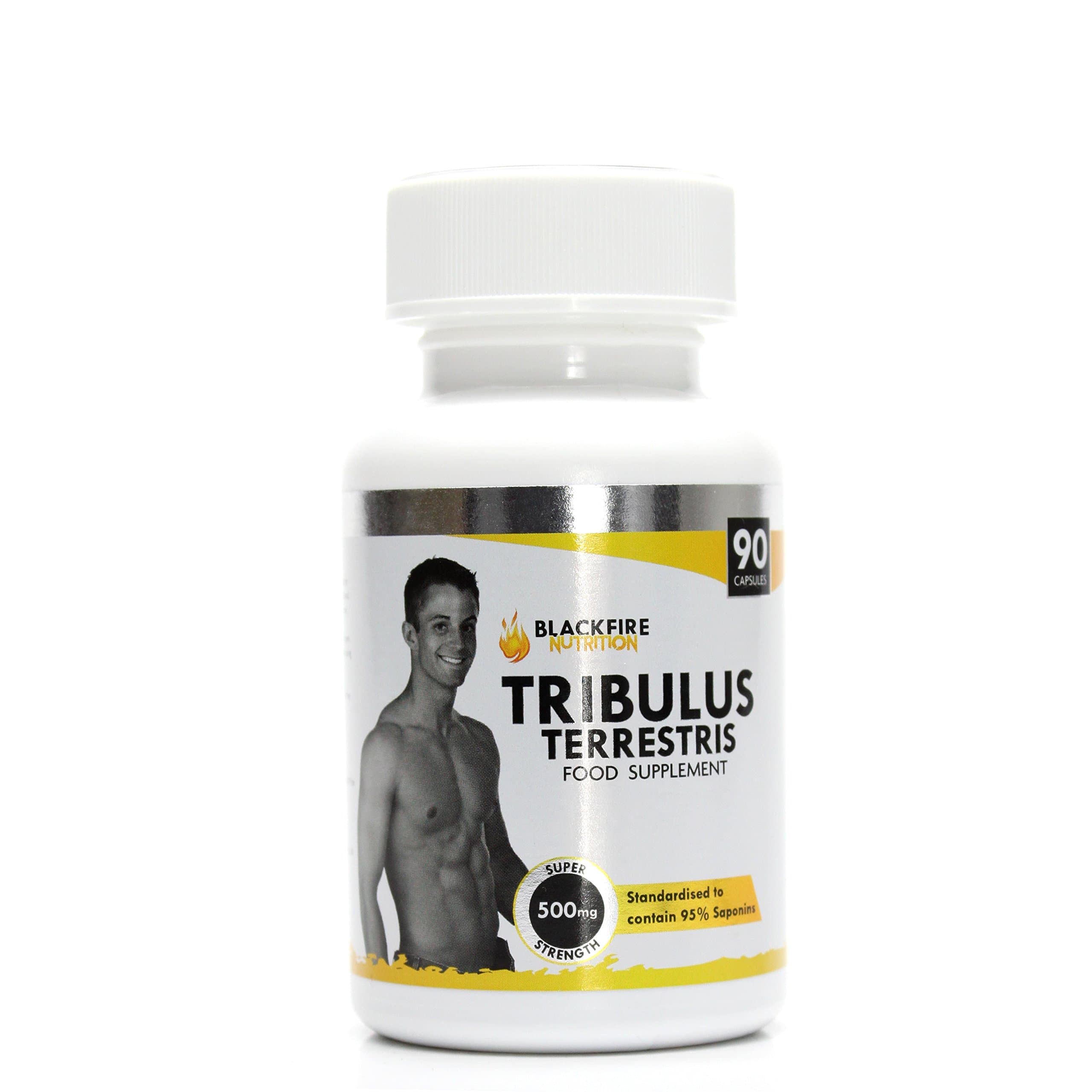 Blackfire Nutrition Tribulus Terrestris 500mg 90 Caps | Increases Libido, Strength & Stamina, Promotes Natural Testosterone Production, 95% Saponin