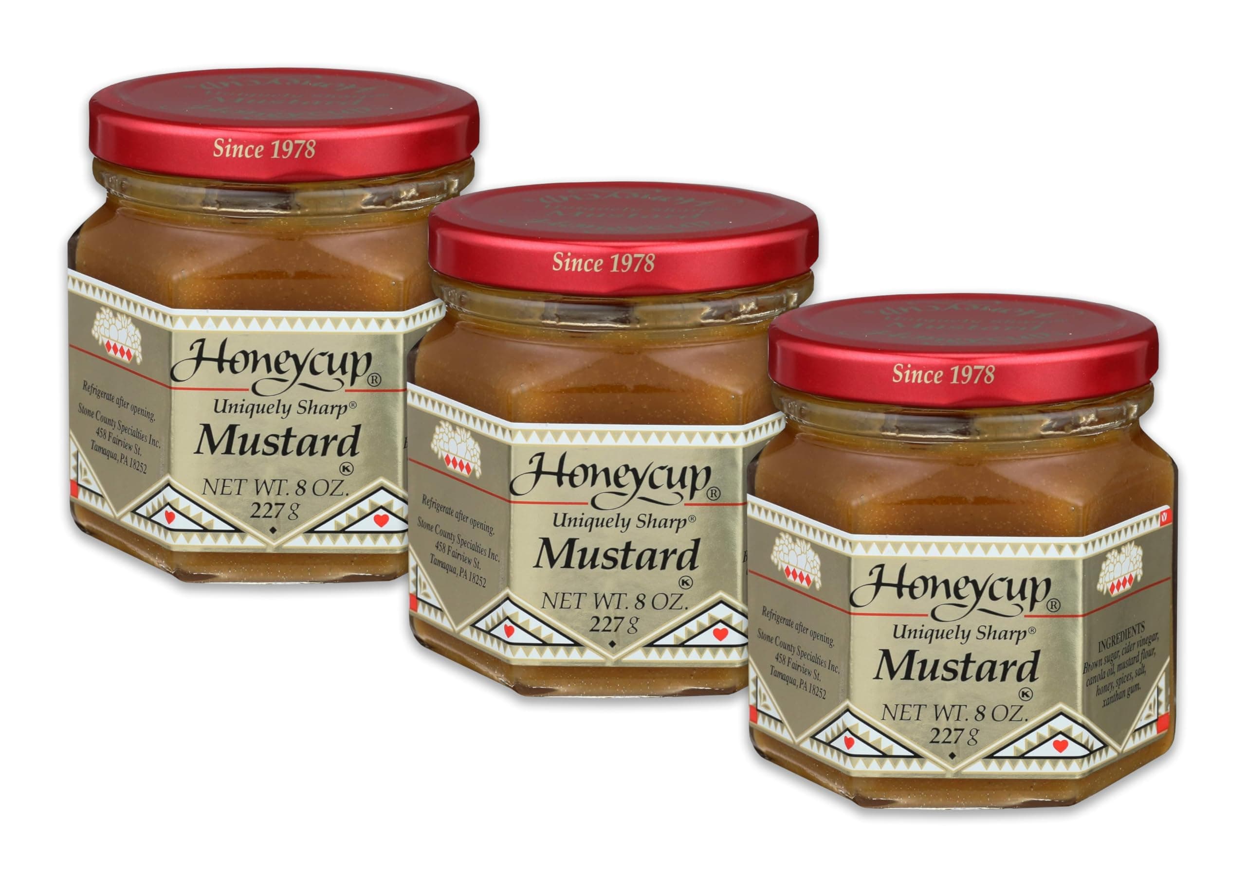 Honeycup Mustard - 8 Ounces (Pack of 3)