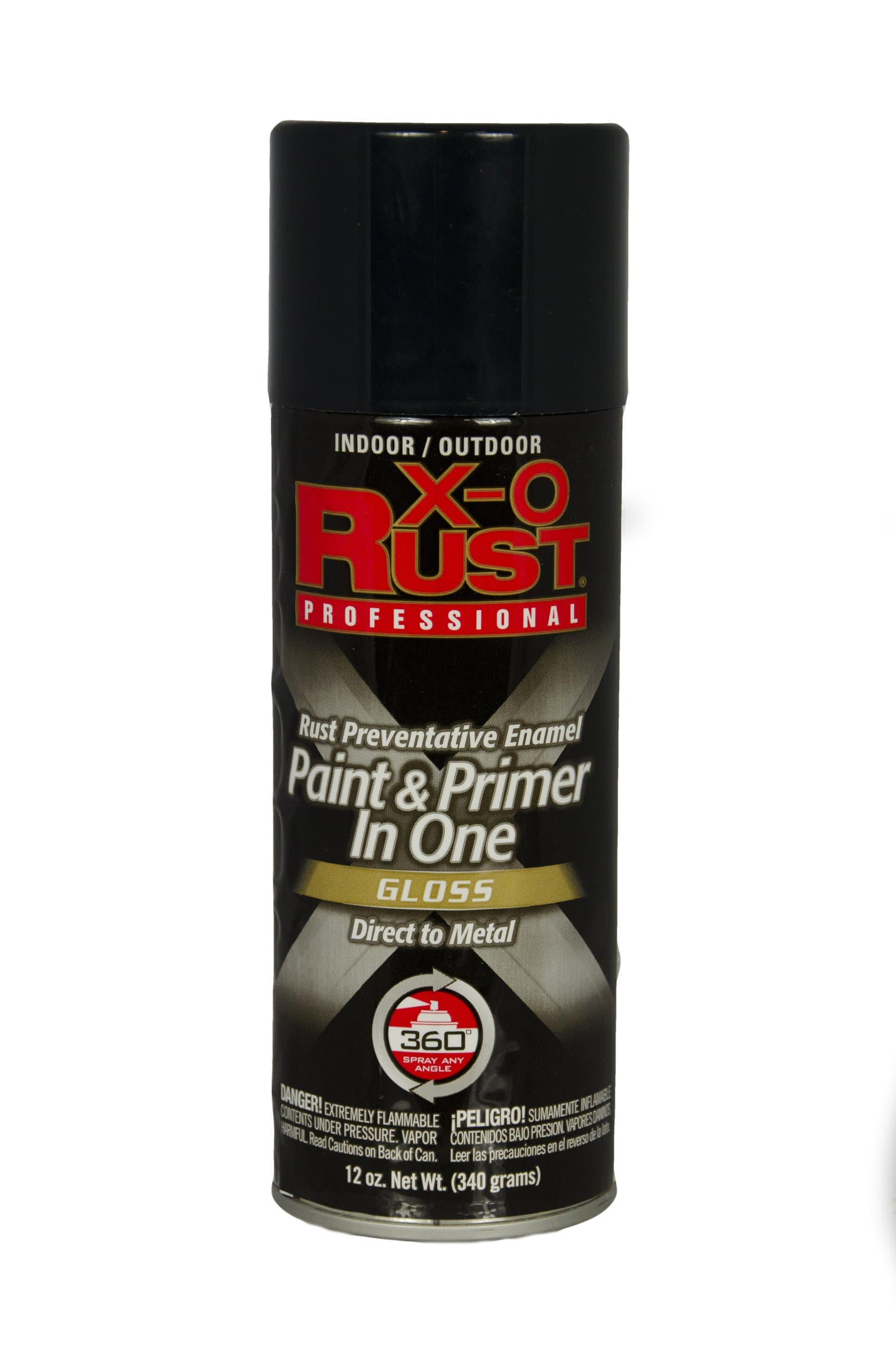 A USA Made X-O Rust� Rust Preventative Enamel Spray, Paint & Primer in ONE, 12 Oz(340 grams) (Charleston Green)