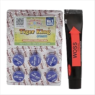 TIGER KING Cream Pack of (Blue, 6 x 1.5 g) + WOSS CREAM (30 g)