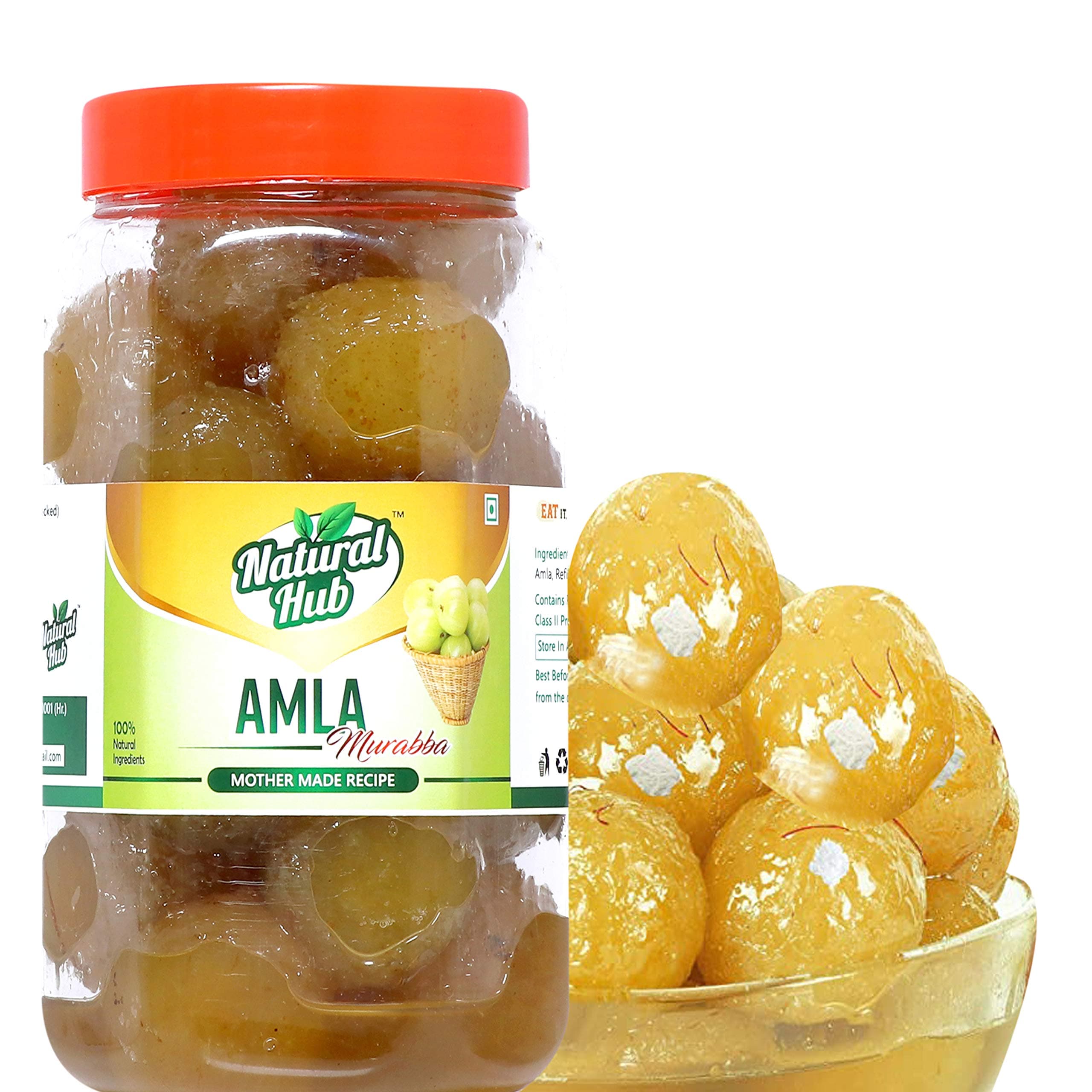 Natural Hub Homemade Amla Murabba With Elaichi, (1Kg With Good Packing), Fresh