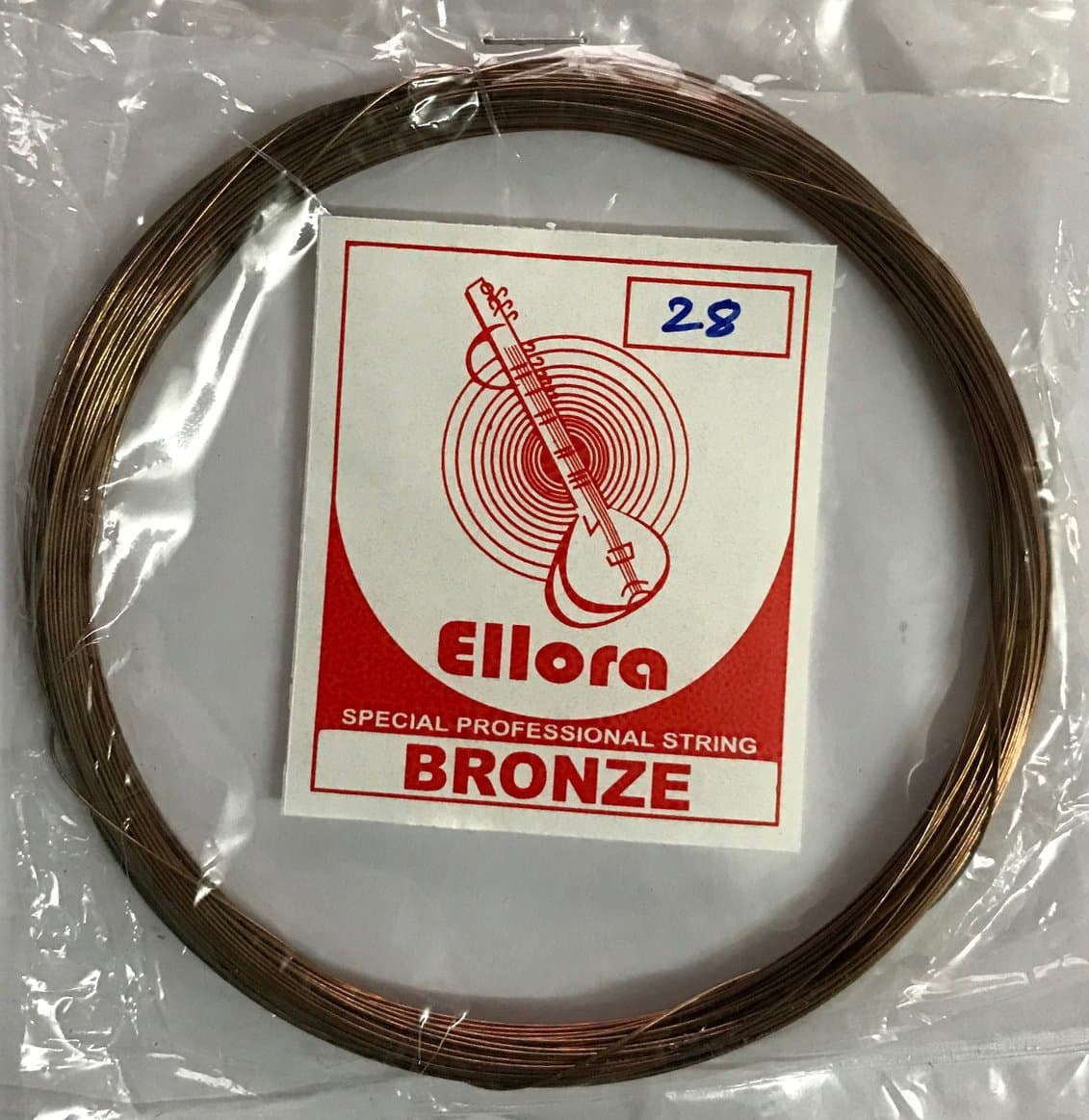 Bronze String Coil Gauge 28, 0.410 mm, 0.016 inch For Sitar Sarod Israj Joda