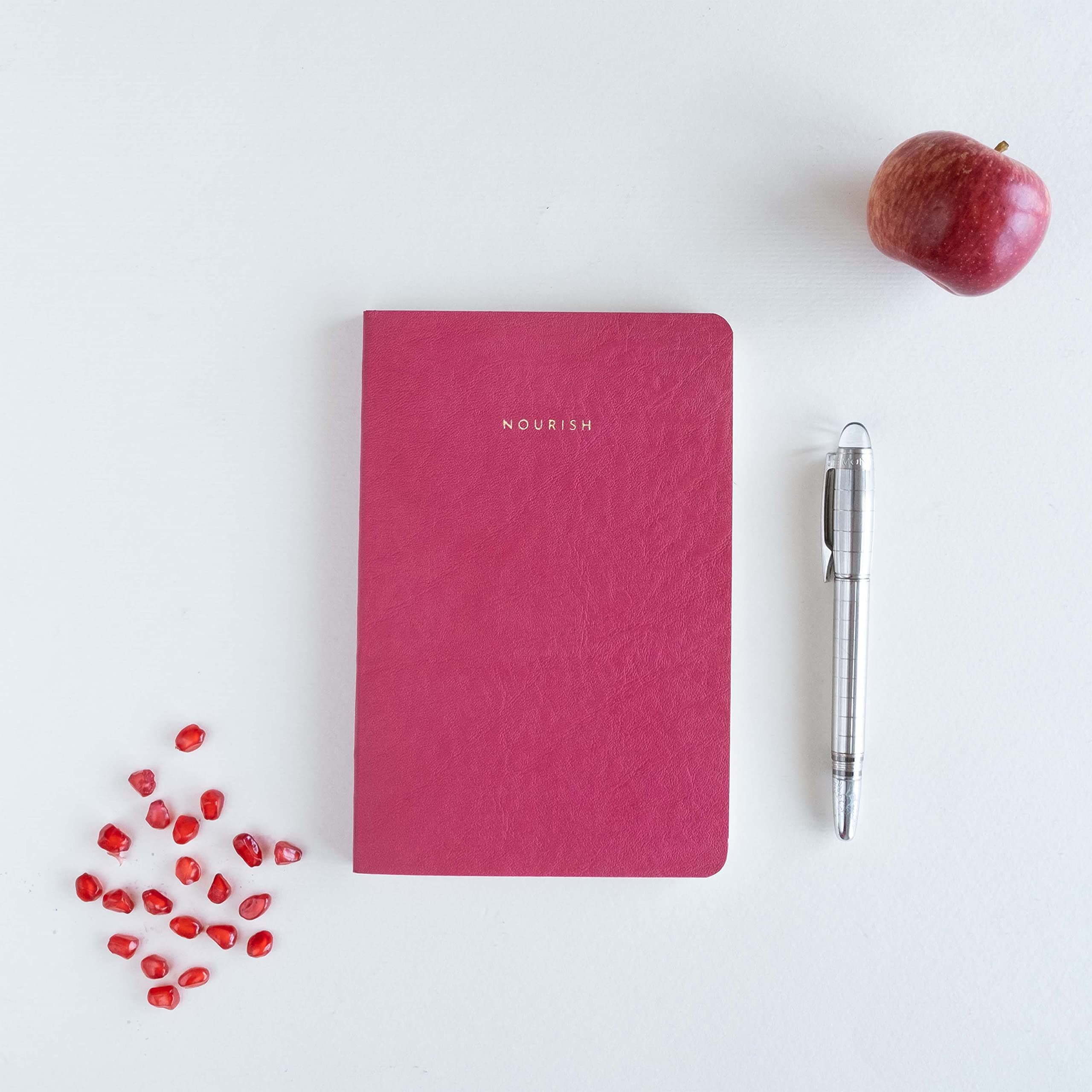 NEORAH – Meal Tracker Planner - Wellness Journal Planner for Whole Year Undated Diary – Track Weekly & Daily Health Tracker, Food Journal, Exercise Tracker, Daily Record Fitness Journal for Men & Women – Full Year – Meal Planner - Tearable Grocery & Shopping List for every week (18.5 cm x 12.5 cm) - Pink