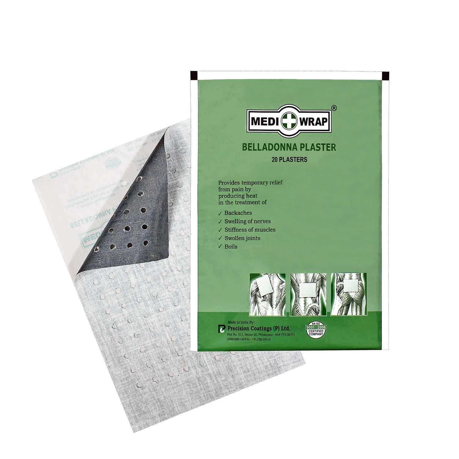 Mediwrap Belladonna Plaster (Set of 10 Plasters) - Herbal Pain Relief Patch