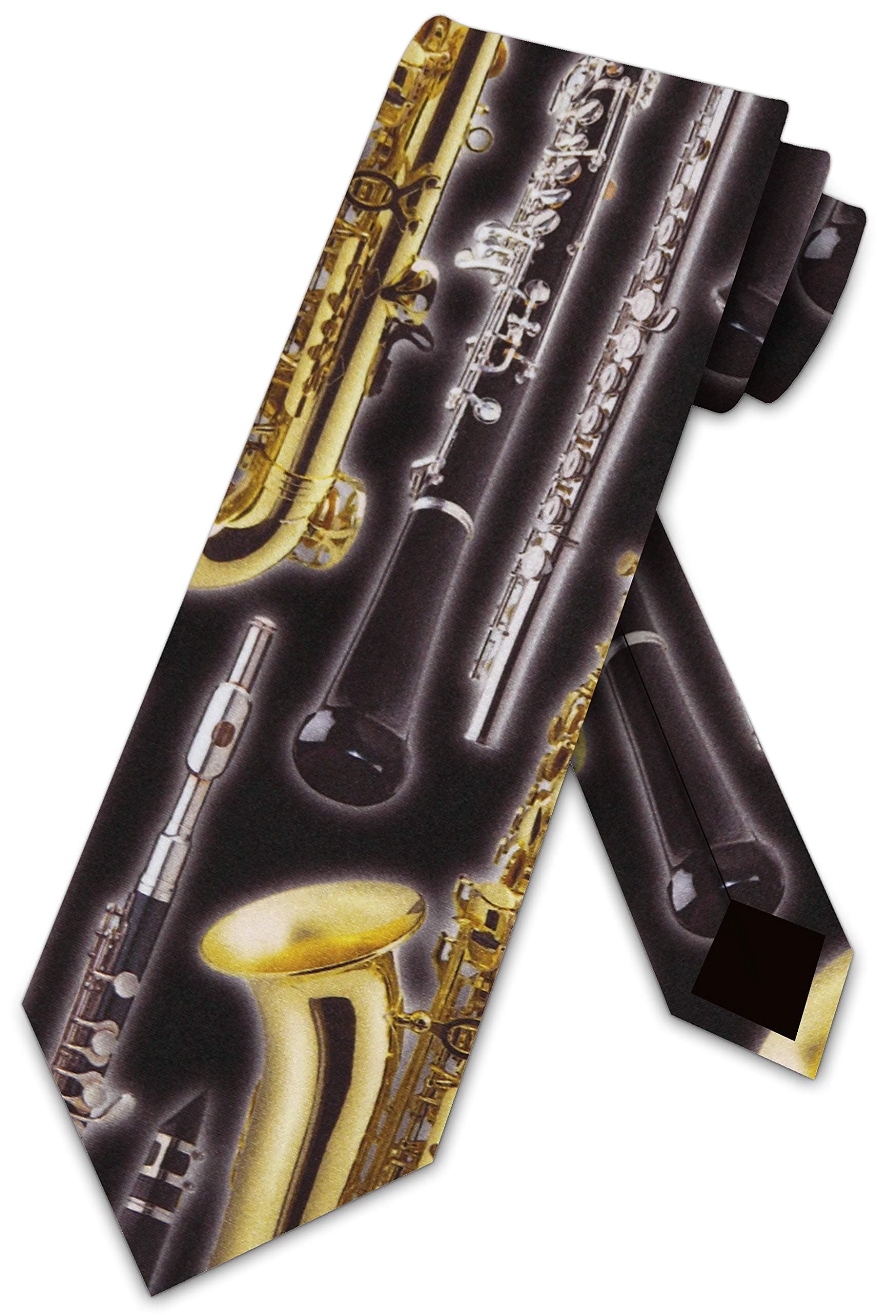 Three Rooker Woodwind Instruments Tie Mens Neckties