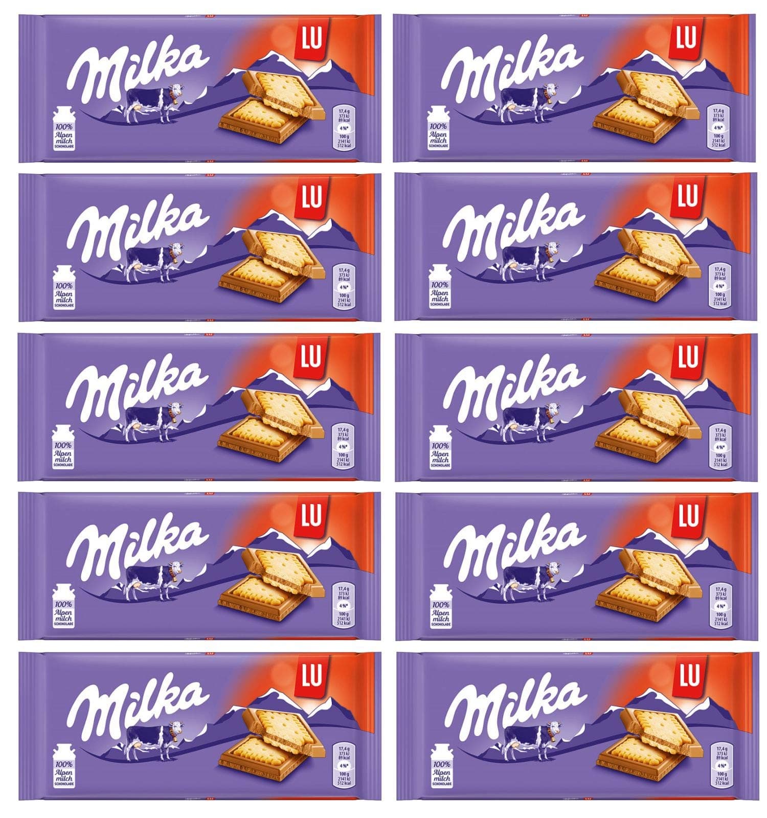 Milka Lu Biscuit 87G (Pack of 10)